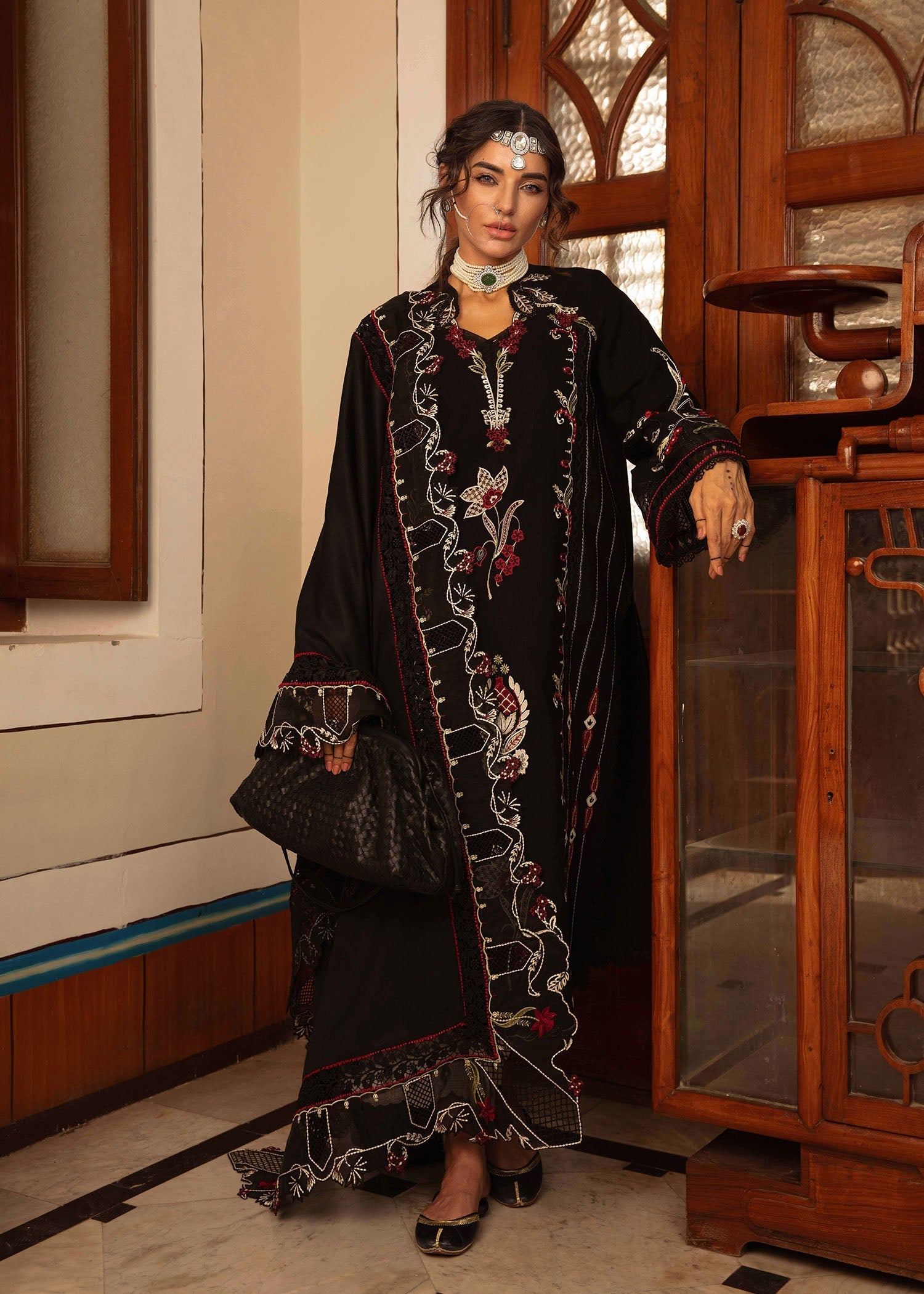 Crimson | Aaleen Winter 24 | Meenakari - Official Crimson stockist in UK - Sakeena London