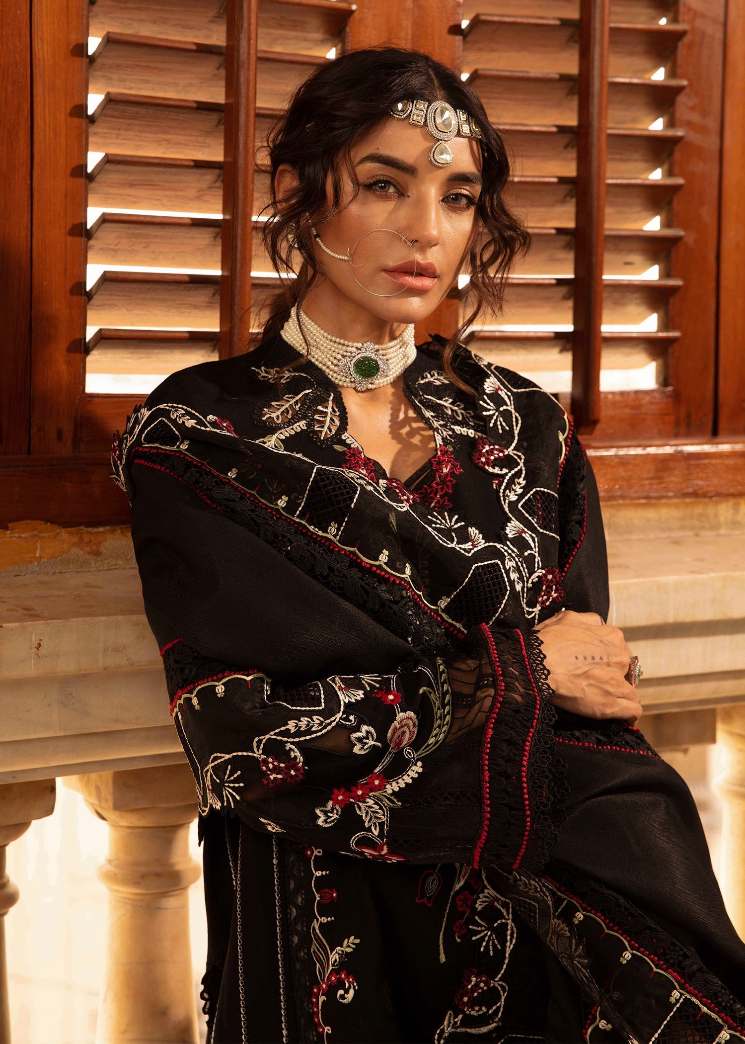 Crimson | Aaleen Winter 24 | Meenakari - Official Crimson stockist in UK - Sakeena London