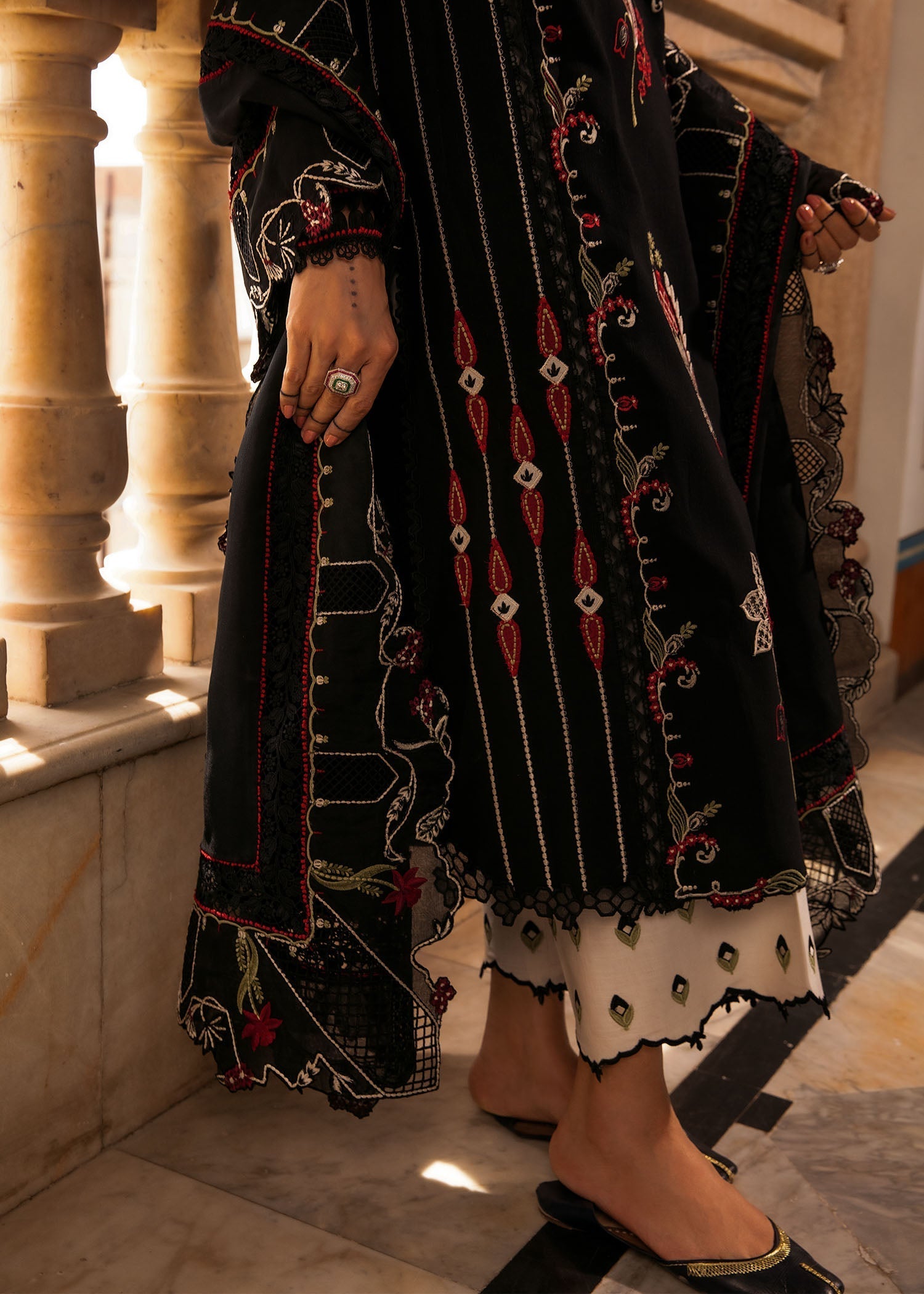 Crimson | Aaleen Winter 24 | Meenakari - Official Crimson stockist in UK - Sakeena London