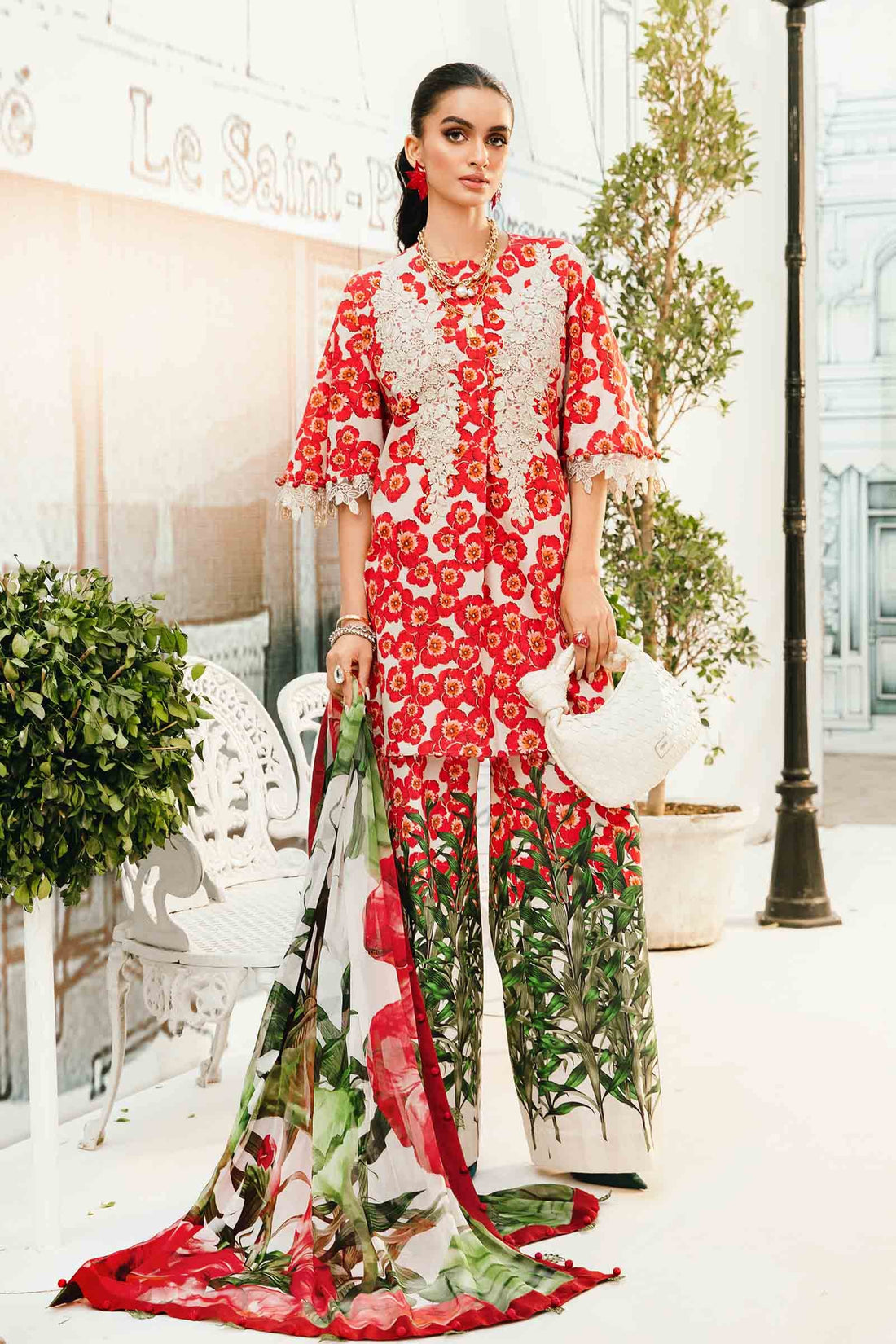Maria B | M Prints Summer 25 | MPT-2606-B - Official Maria B stockist in UK - Sakeena London