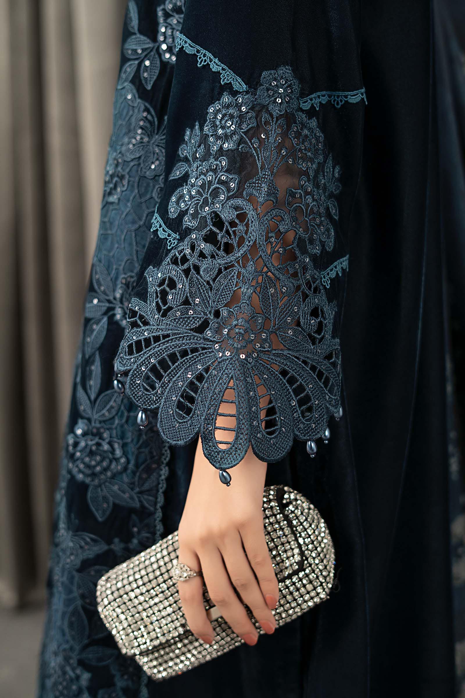 Maria B | Winter Luxe Pret 25 | WLS-1310-Teal - Official Maria B stockist in UK - Sakeena London
