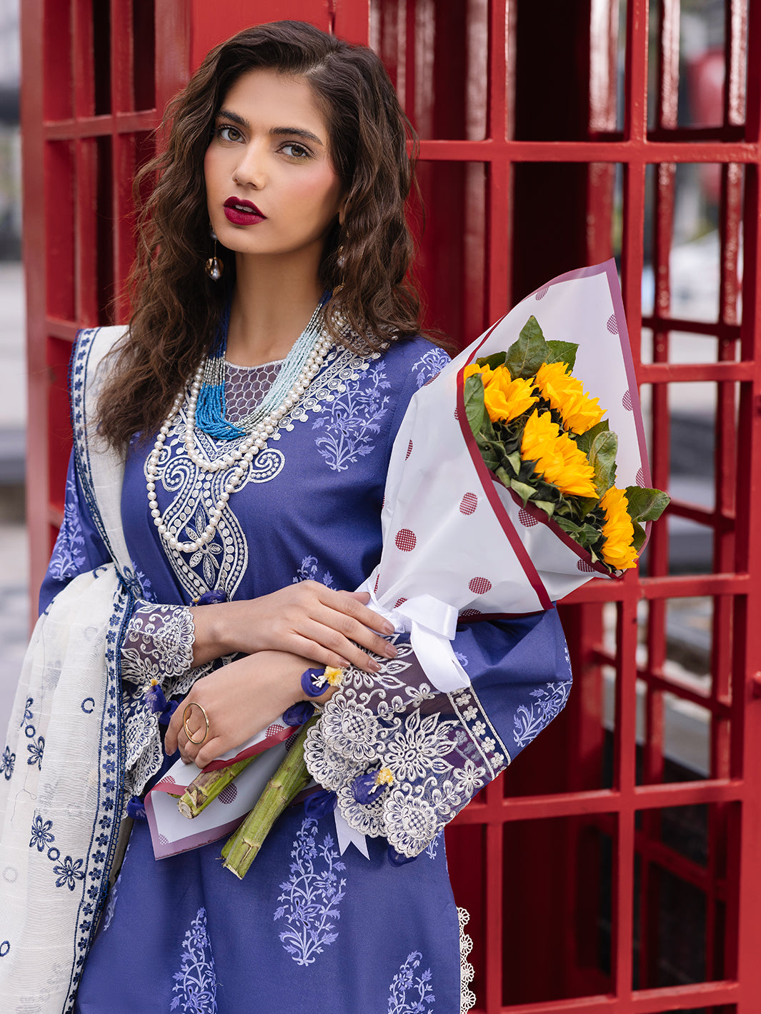 Mahnur | Broadway Luxury Lawn 25 | Tulip - Official Mahnur stockist in UK - Sakeena London