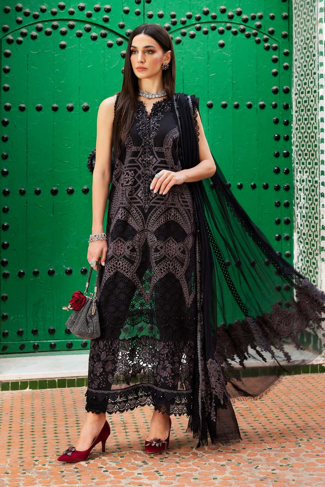 Maria B | Luxury Lawn 25 | D-2512-B - Official Maria B stockist in UK - Sakeena London