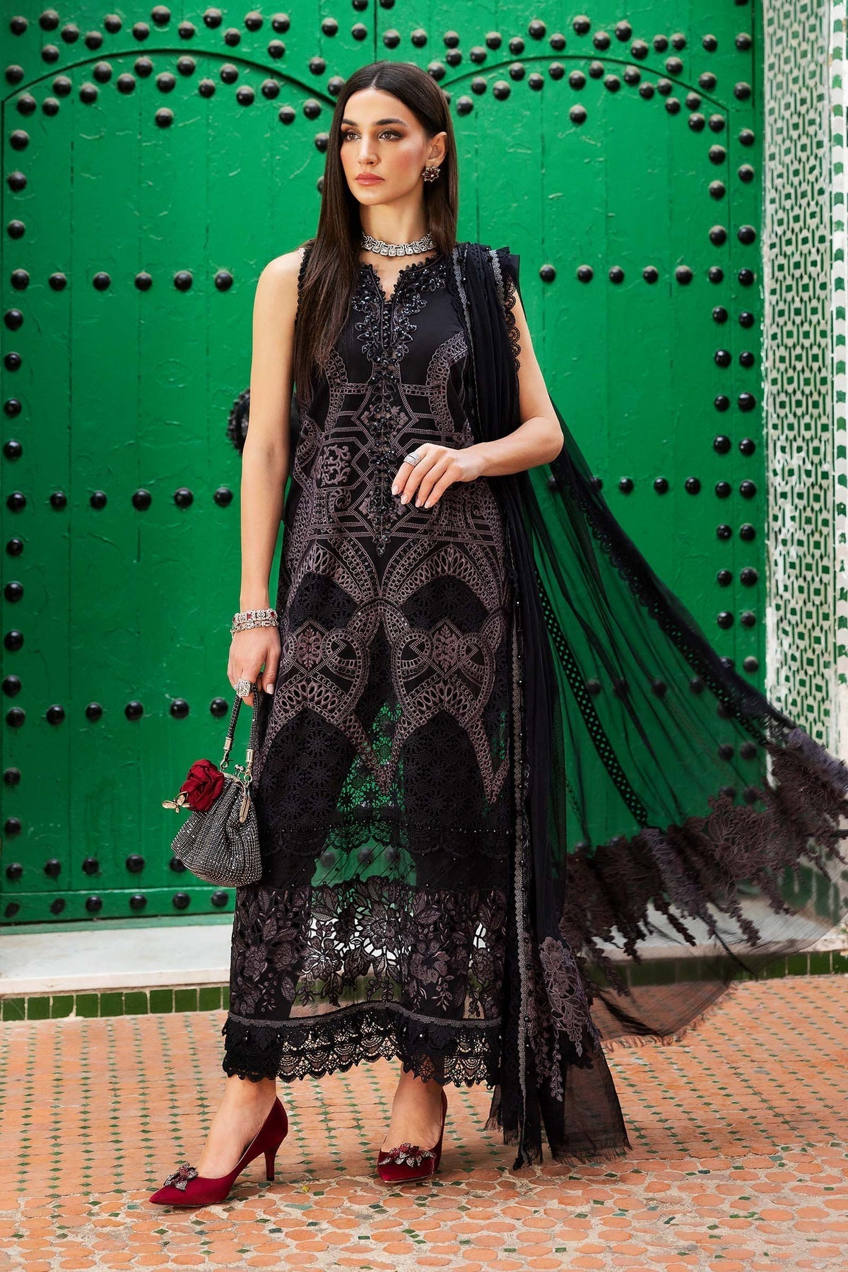 Maria B | Luxury Lawn 25 | D-2512-B - Official Maria B stockist in UK - Sakeena London