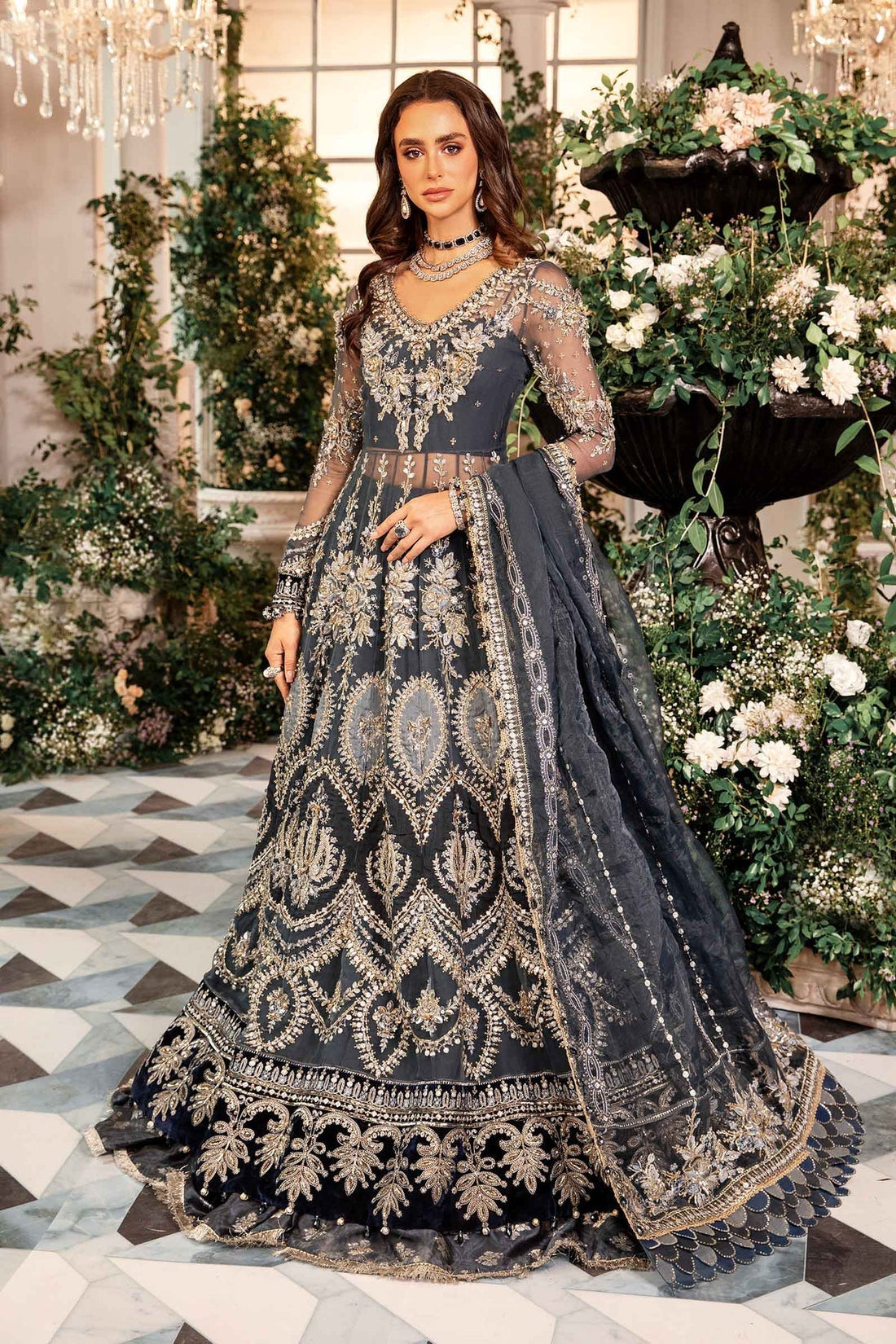 Maria B | Embroidered Formals 24 | Organza Suit | BD-2901 - Official Maria B stockist in UK - Sakeena London