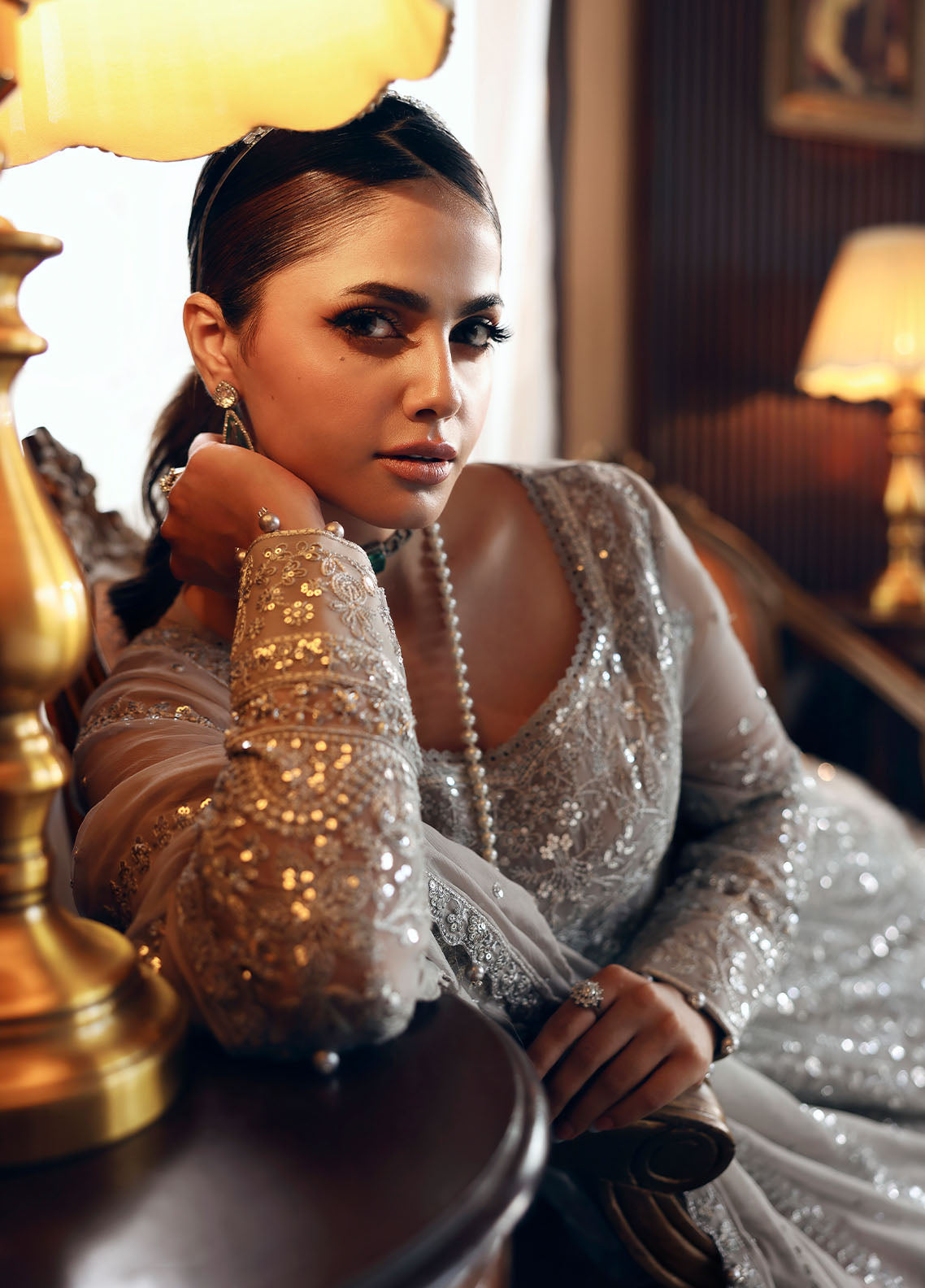 Gulaal | I Evayna Embroidered Chiffon | Sheyza - Official Gulaal stockist in UK - Sakeena London