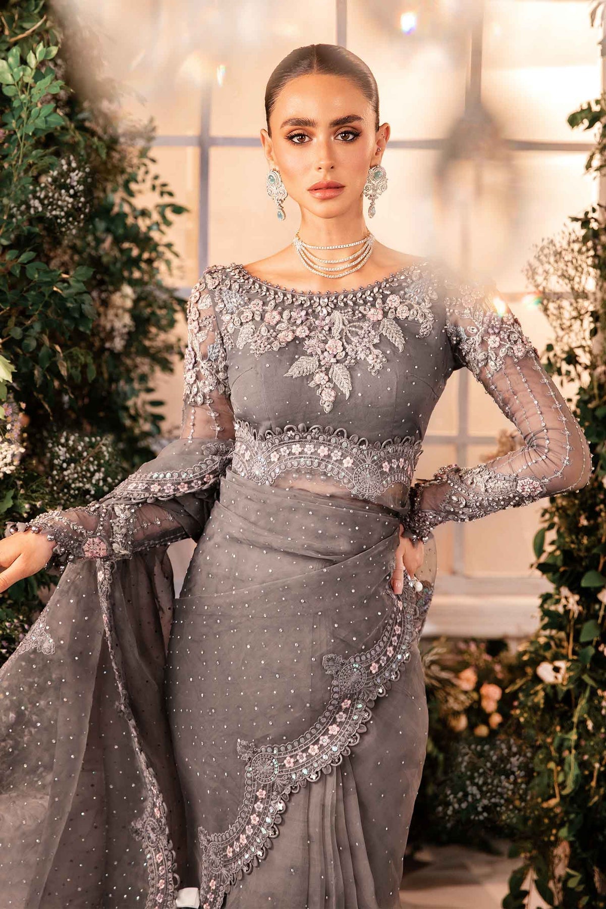Maria B | Embroidered Formals 24 | Organza Suit | BD-2902 - Official Maria B stockist in UK - Sakeena London