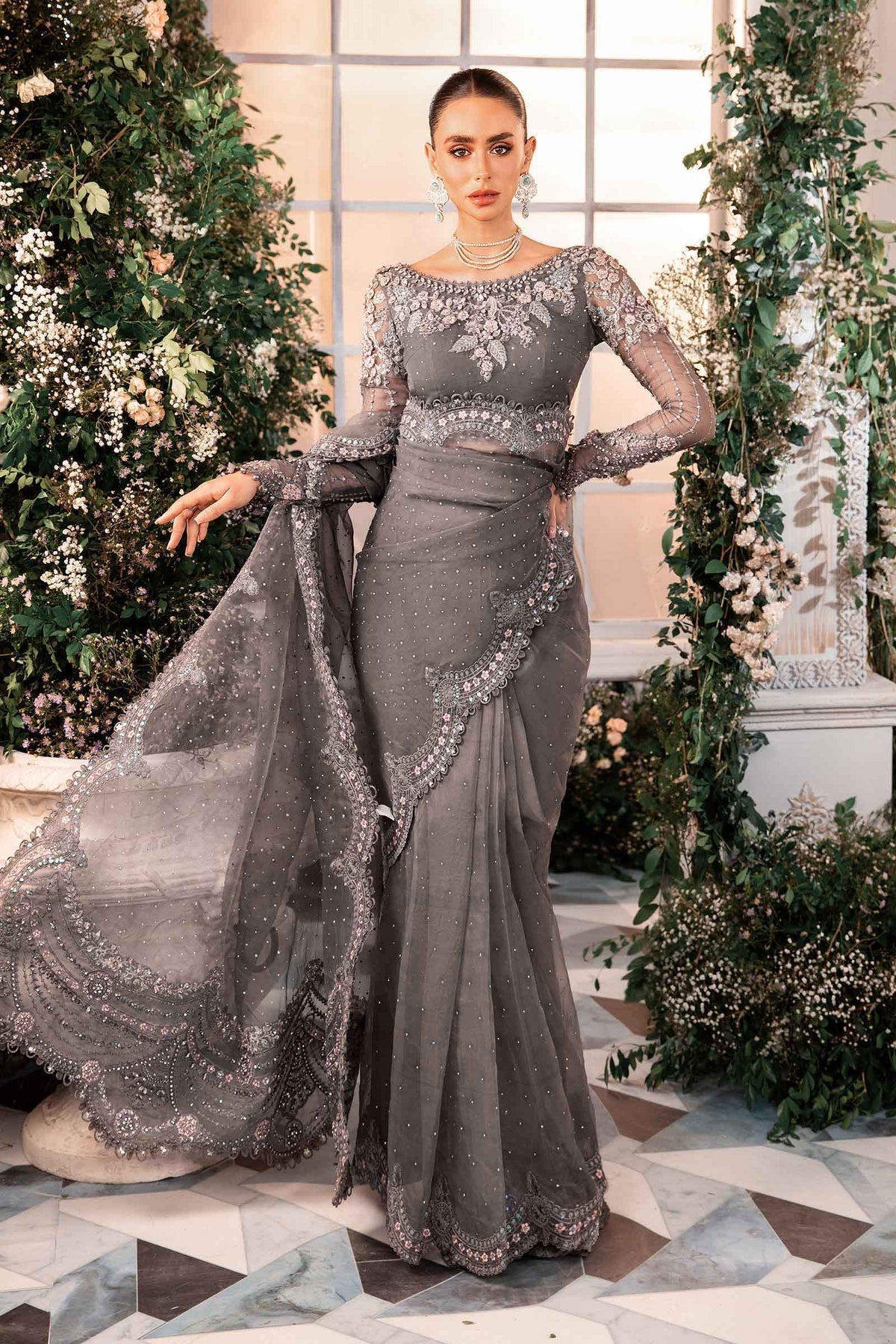 Maria B | Embroidered Formals 24 | Organza Suit | BD-2902 - Official Maria B stockist in UK - Sakeena London