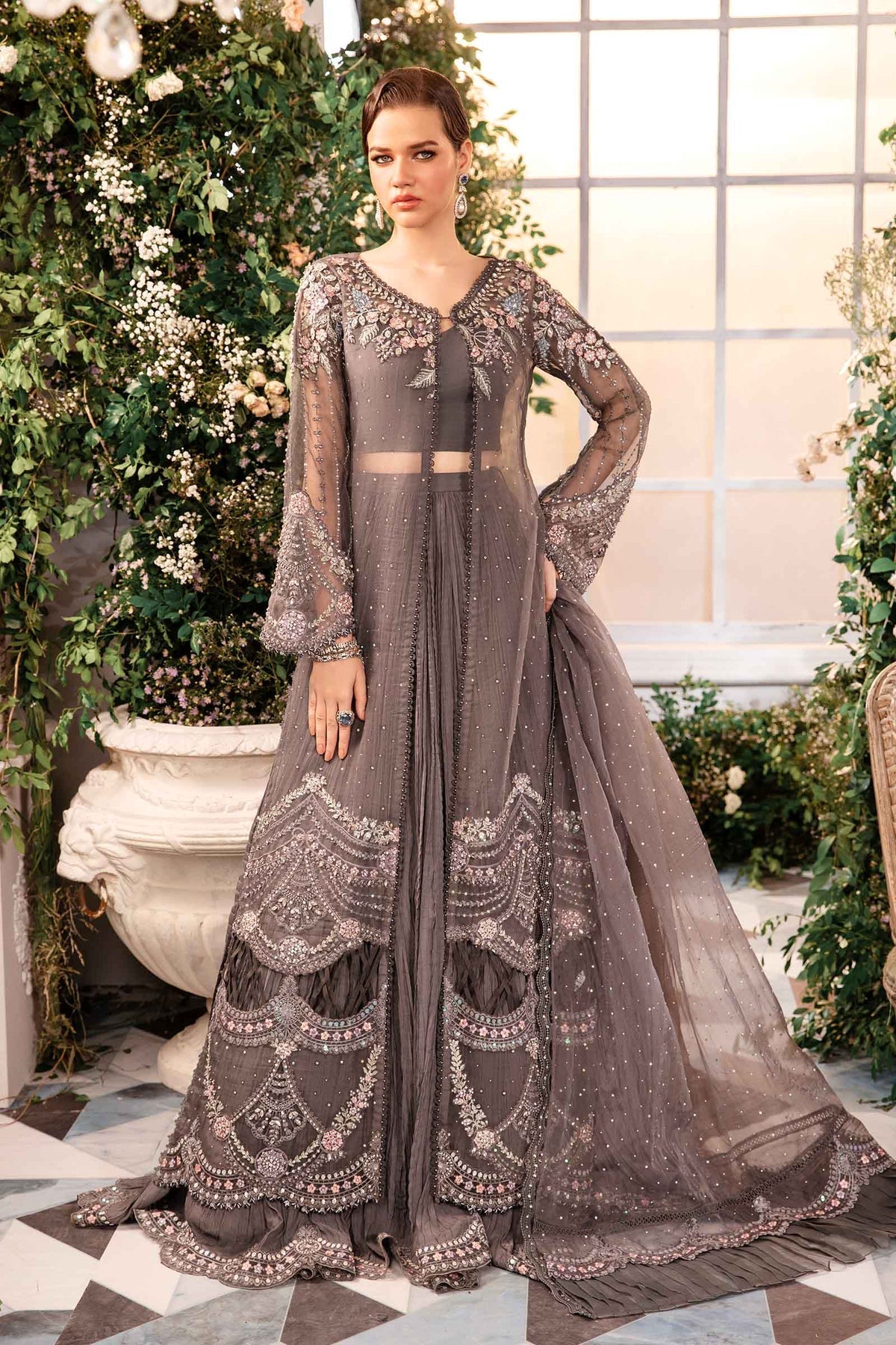 Maria B | Embroidered Formals 24 | Organza Suit | BD-2902 - Official Maria B stockist in UK - Sakeena London