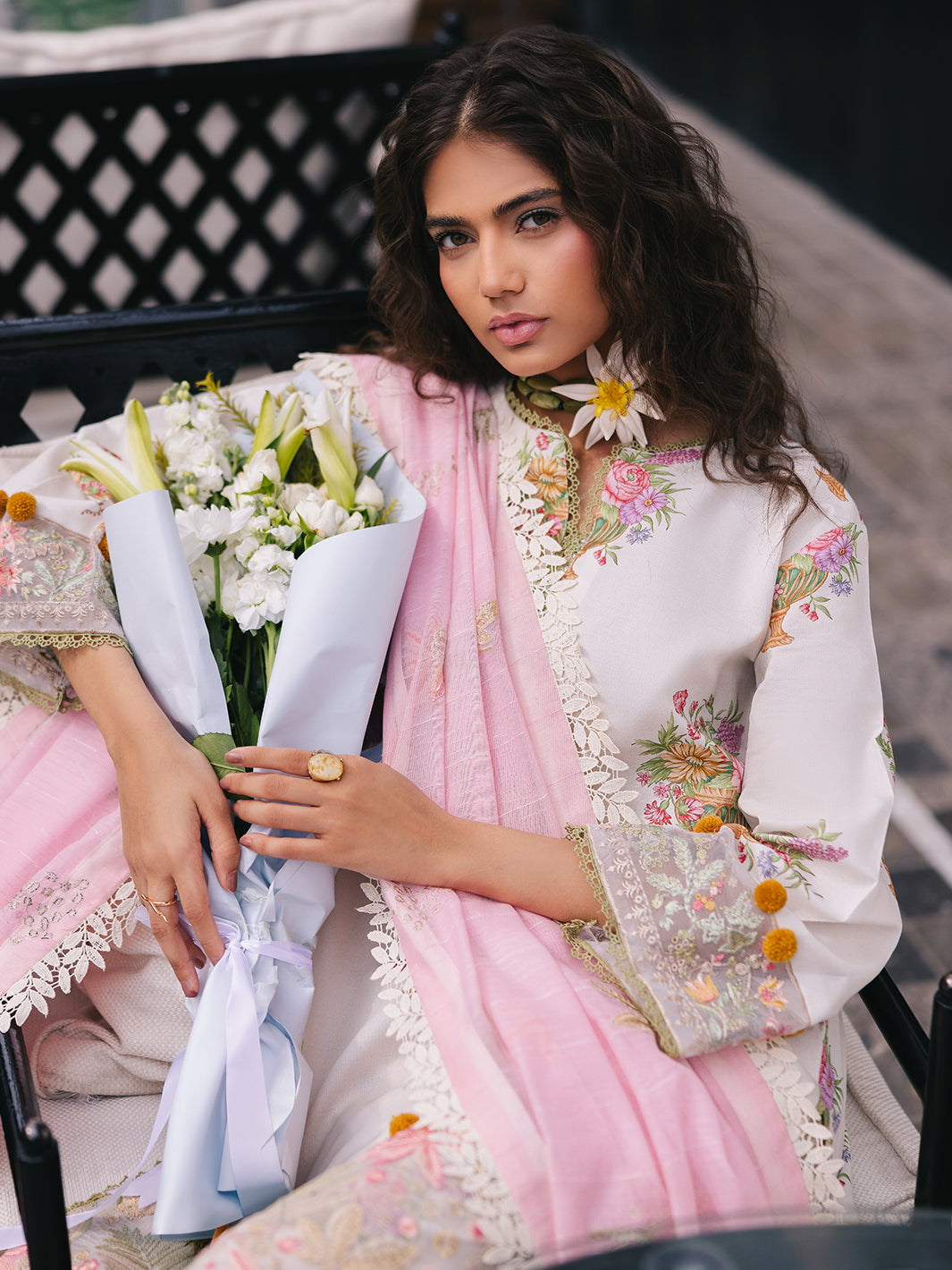 Mahnur | Broadway Luxury Lawn 25 | Cherry Blossom - Official Mahnur stockist in UK - Sakeena London
