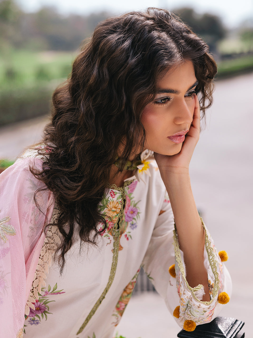 Mahnur | Broadway Luxury Lawn 25 | Cherry Blossom - Official Mahnur stockist in UK - Sakeena London