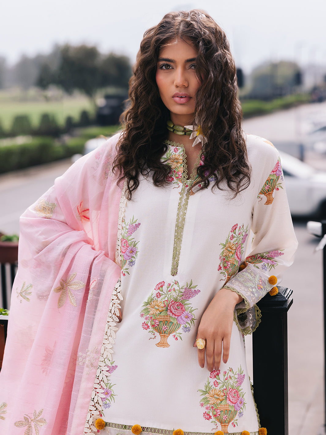 Mahnur | Broadway Luxury Lawn 25 | Cherry Blossom - Official Mahnur stockist in UK - Sakeena London