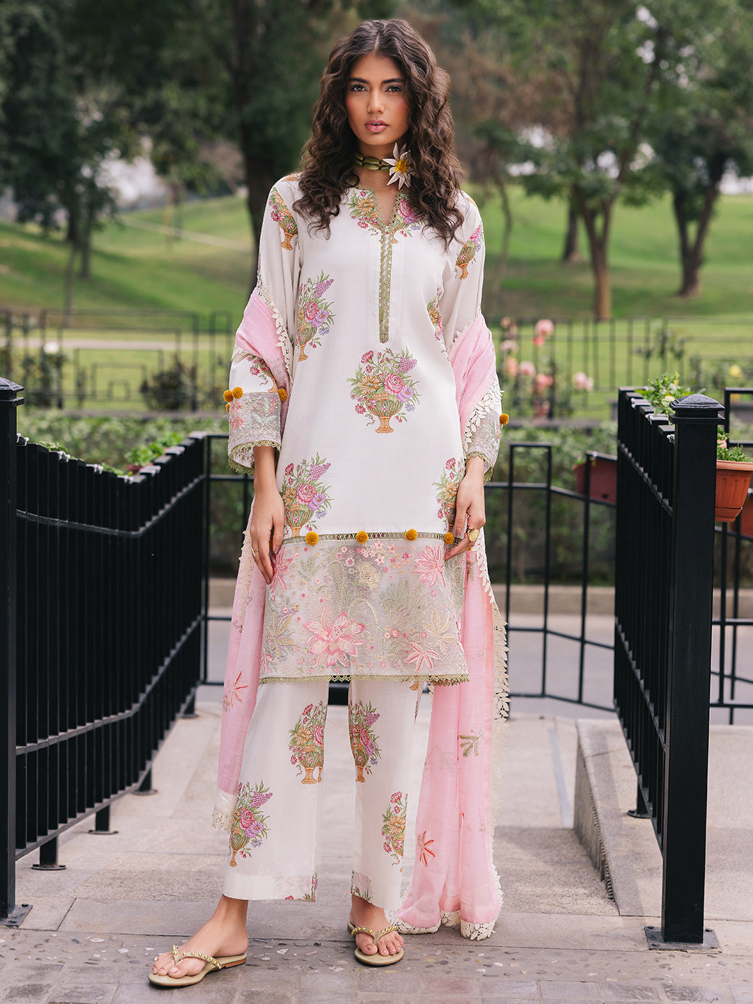 Mahnur | Broadway Luxury Lawn 25 | Cherry Blossom - Official Mahnur stockist in UK - Sakeena London