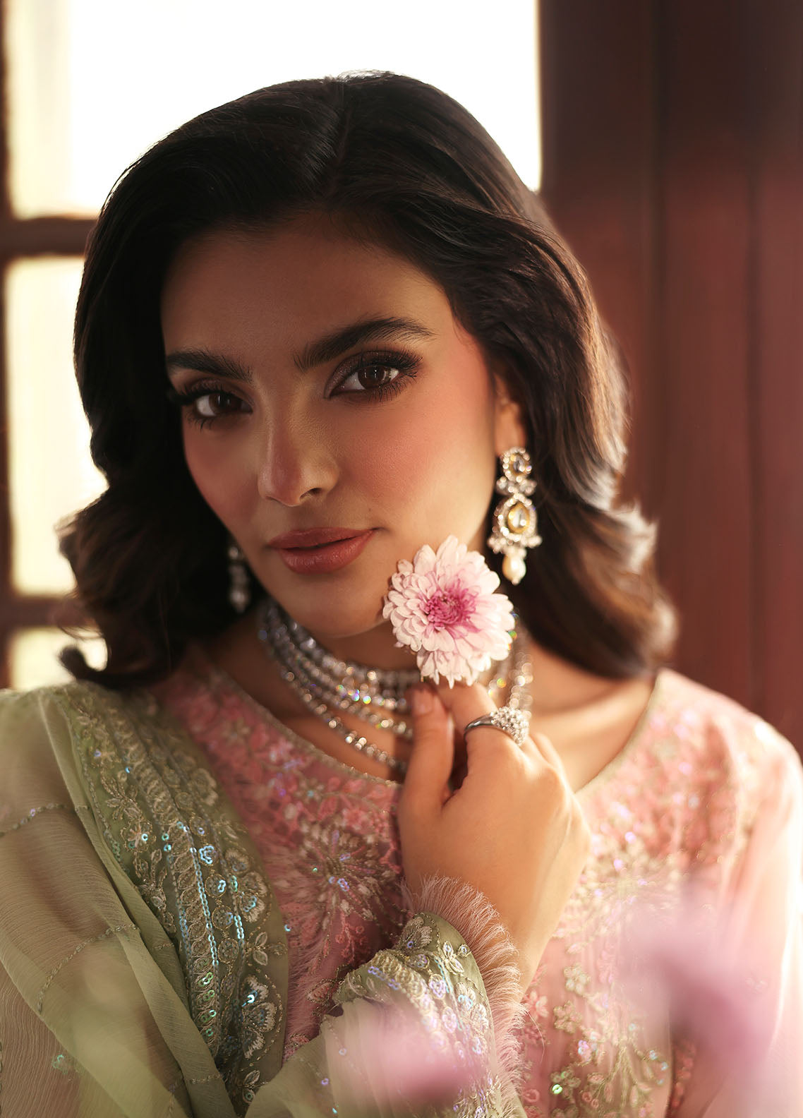 Gulaal | I Evayna Embroidered Chiffon | Layana - Official Gulaal stockist in UK - Sakeena London