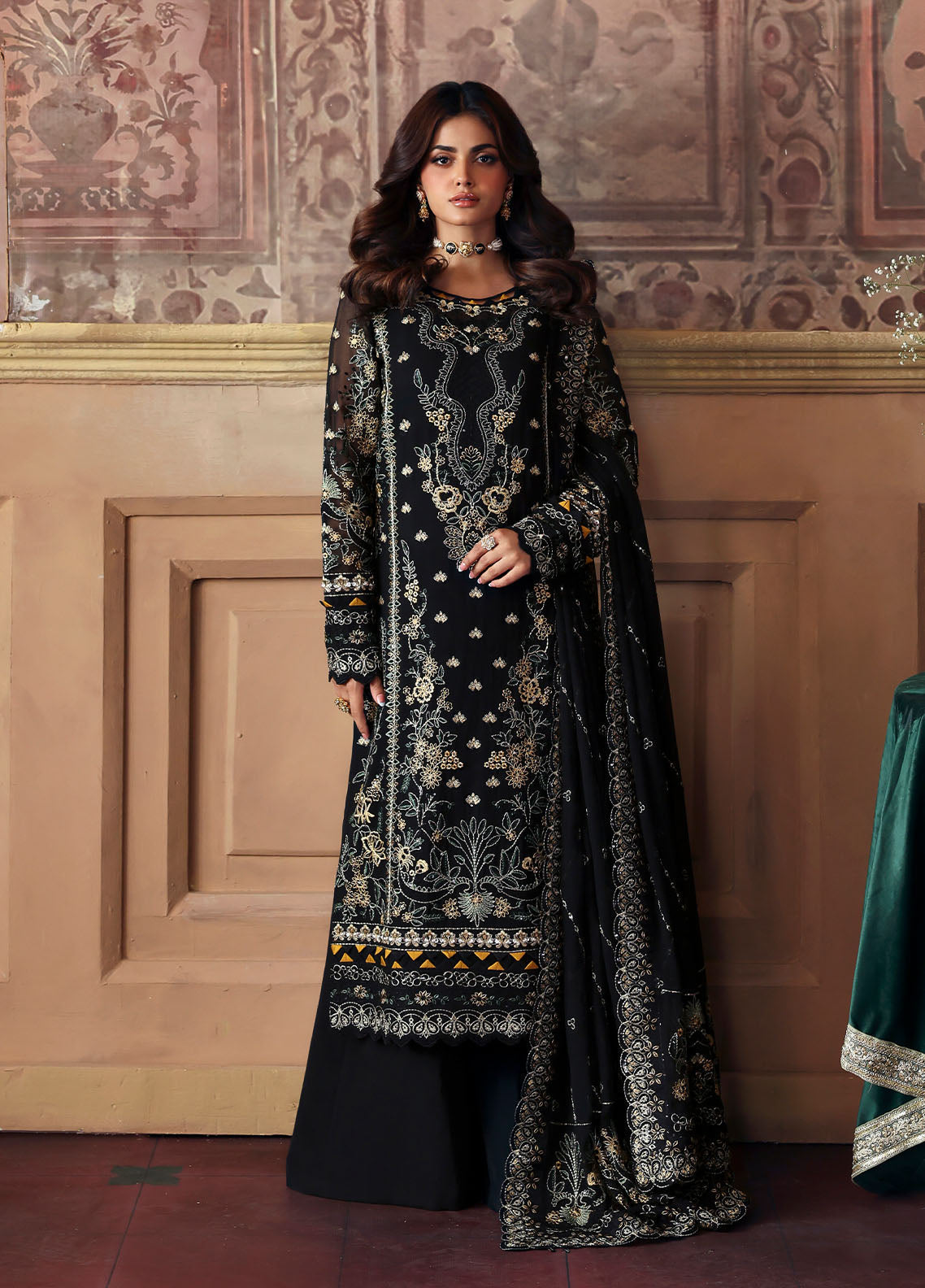 Gulaal | I Evayna Embroidered Chiffon |Deenah - Official Gulaal stockist in UK - Sakeena London