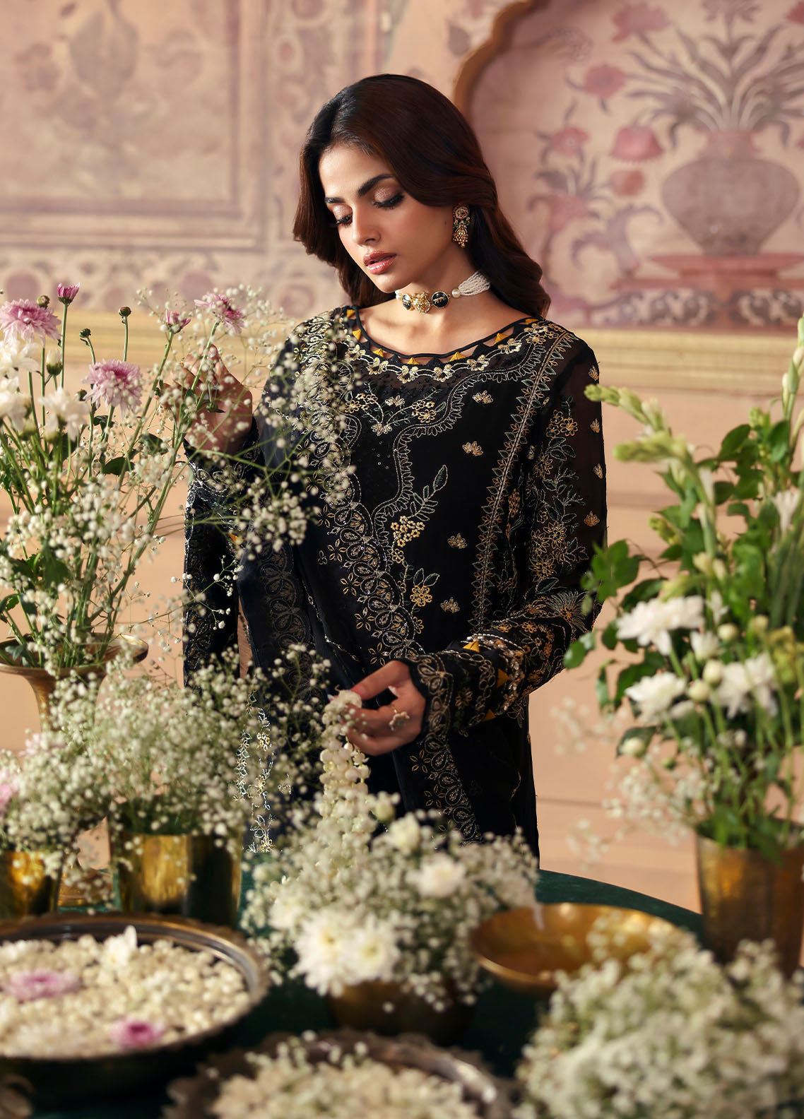 Gulaal | I Evayna Embroidered Chiffon |Deenah - Official Gulaal stockist in UK - Sakeena London