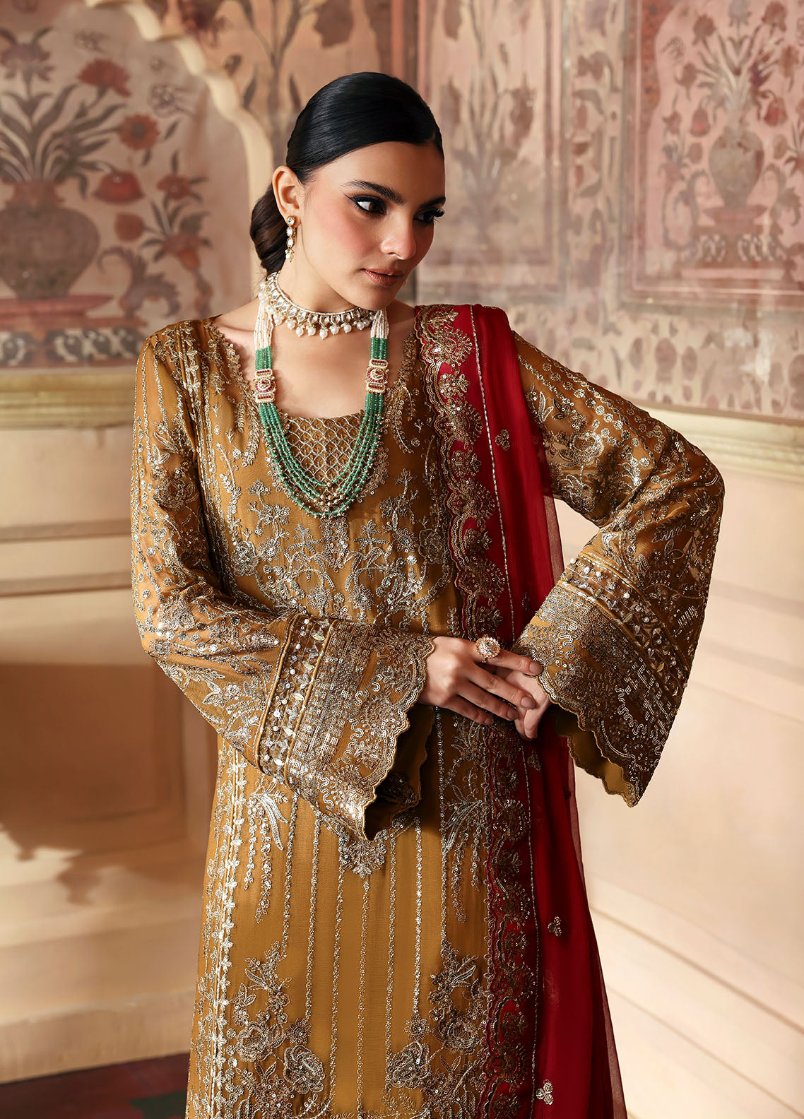 Gulaal | I Evayna Embroidered Chiffon | Dinara - Official Gulaal stockist in UK - Sakeena London