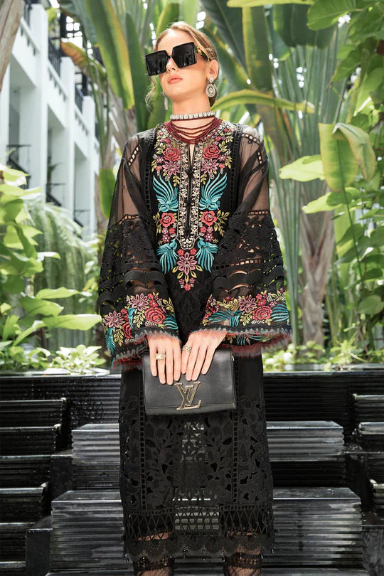 Maria B | Luxury Lawn | EL-23-04-Black - Official Maria B stockist in UK - Sakeena London