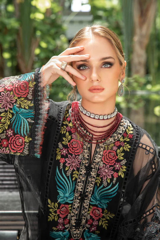 Maria B | Luxury Lawn | EL-23-04-Black - Official Maria B stockist in UK - Sakeena London