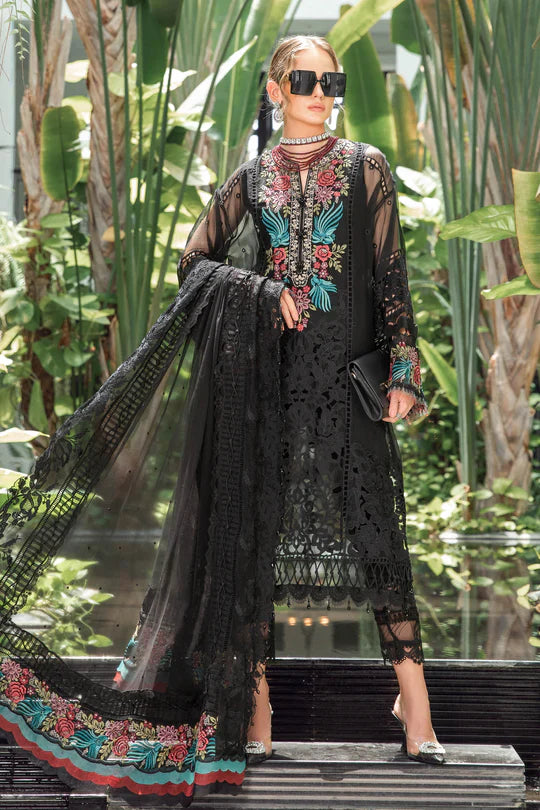 Maria B | Luxury Lawn | EL-23-04-Black - Official Maria B stockist in UK - Sakeena London