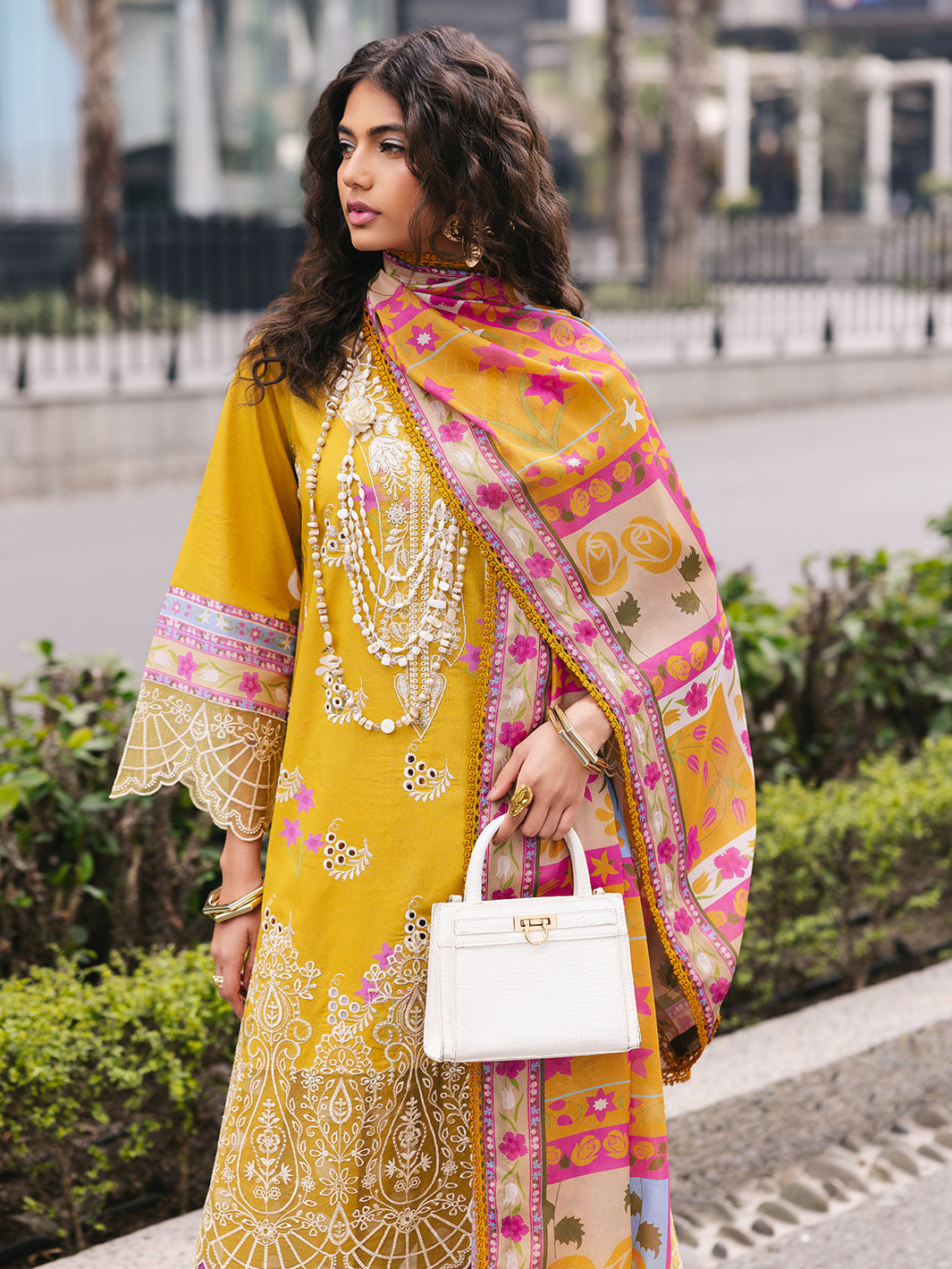 Mahnur | Broadway Luxury Lawn 25 | Buttercup - Official Mahnur stockist in UK - Sakeena London