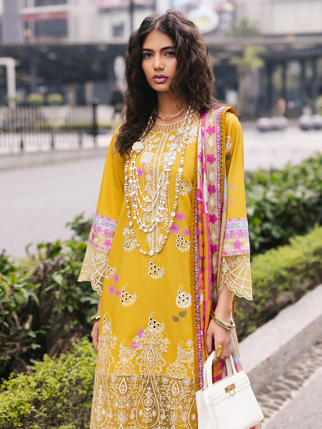 Mahnur | Broadway Luxury Lawn 25 | Buttercup - Official Mahnur stockist in UK - Sakeena London