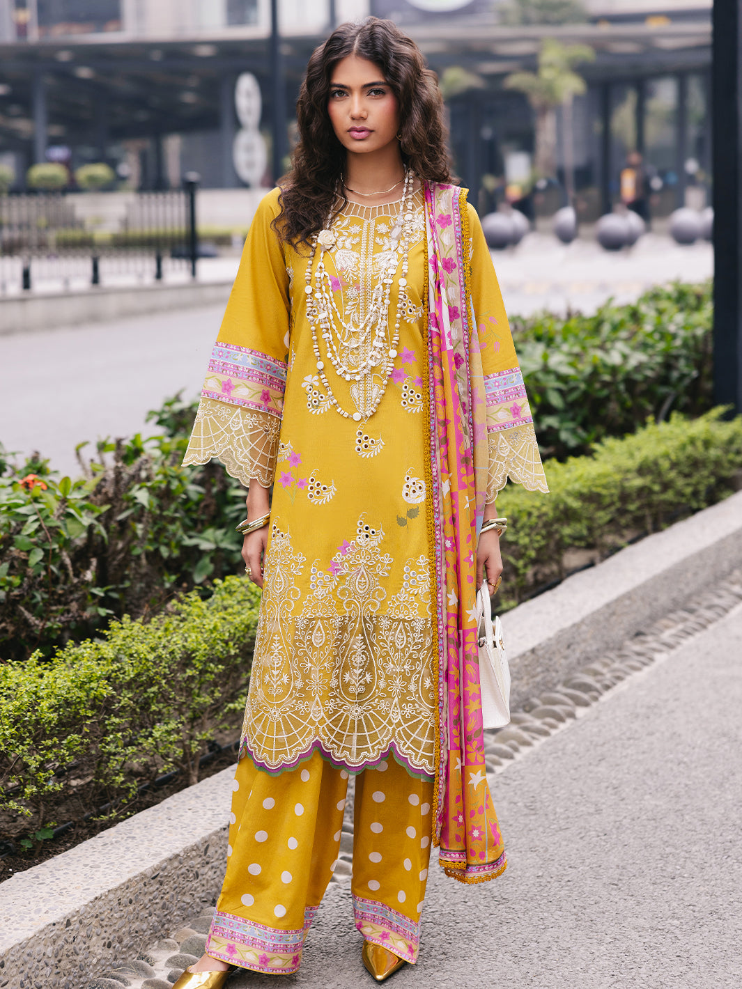 Mahnur | Broadway Luxury Lawn 25 | Buttercup - Official Mahnur stockist in UK - Sakeena London