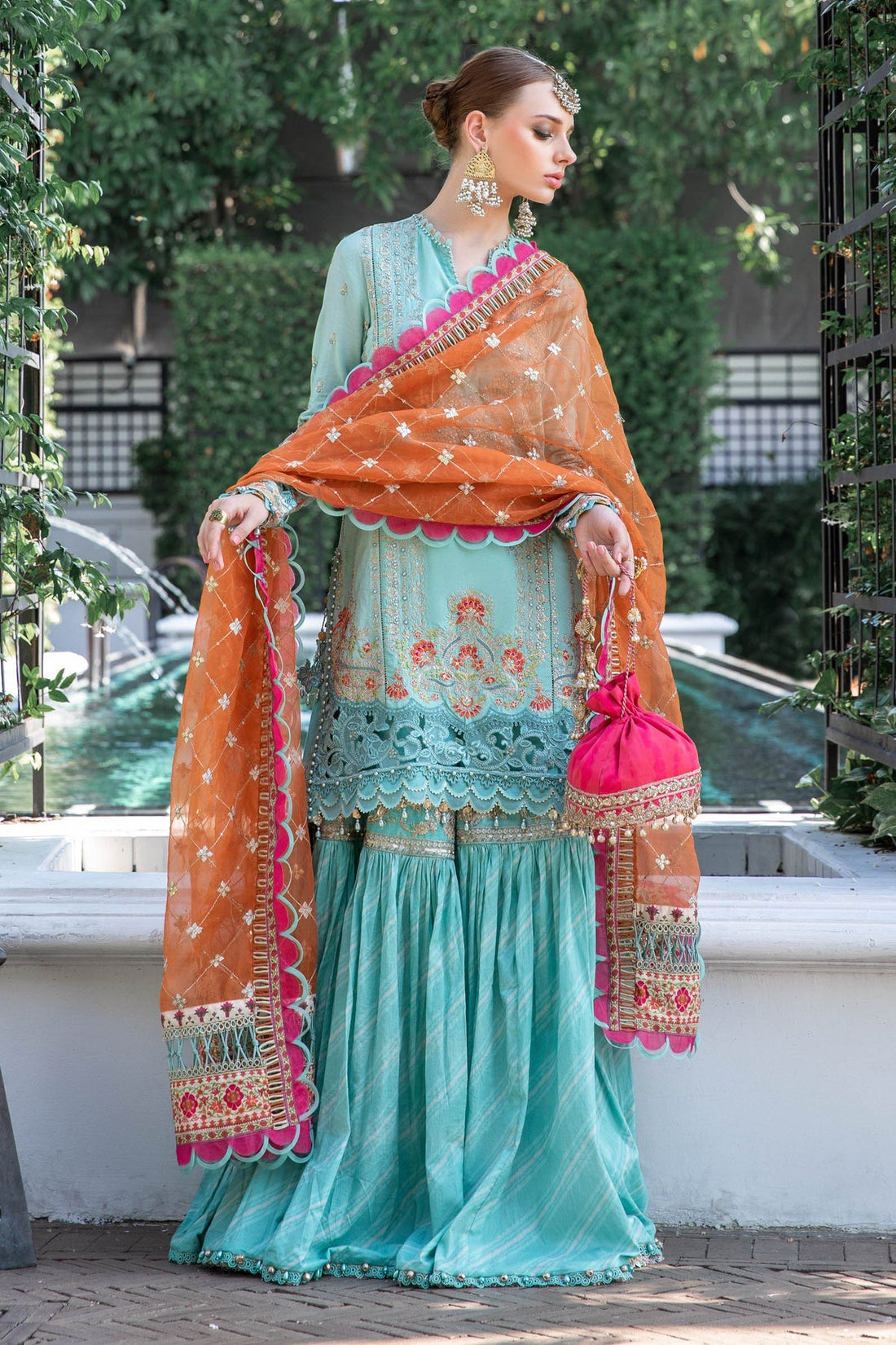 Maria B | Lawn Eid Collection | EL-23-05-Sea Green - Official Maria B stockist in UK - Sakeena London