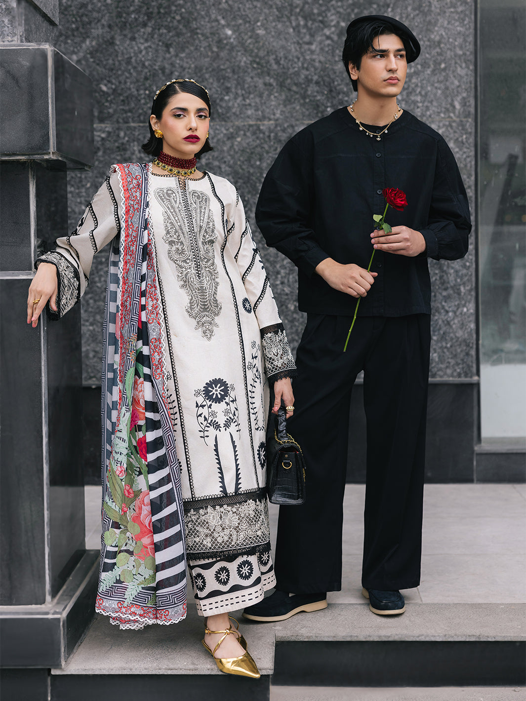 Mahnur | Broadway Luxury Lawn 25 | Freesia - Official Mahnur stockist in UK - Sakeena London