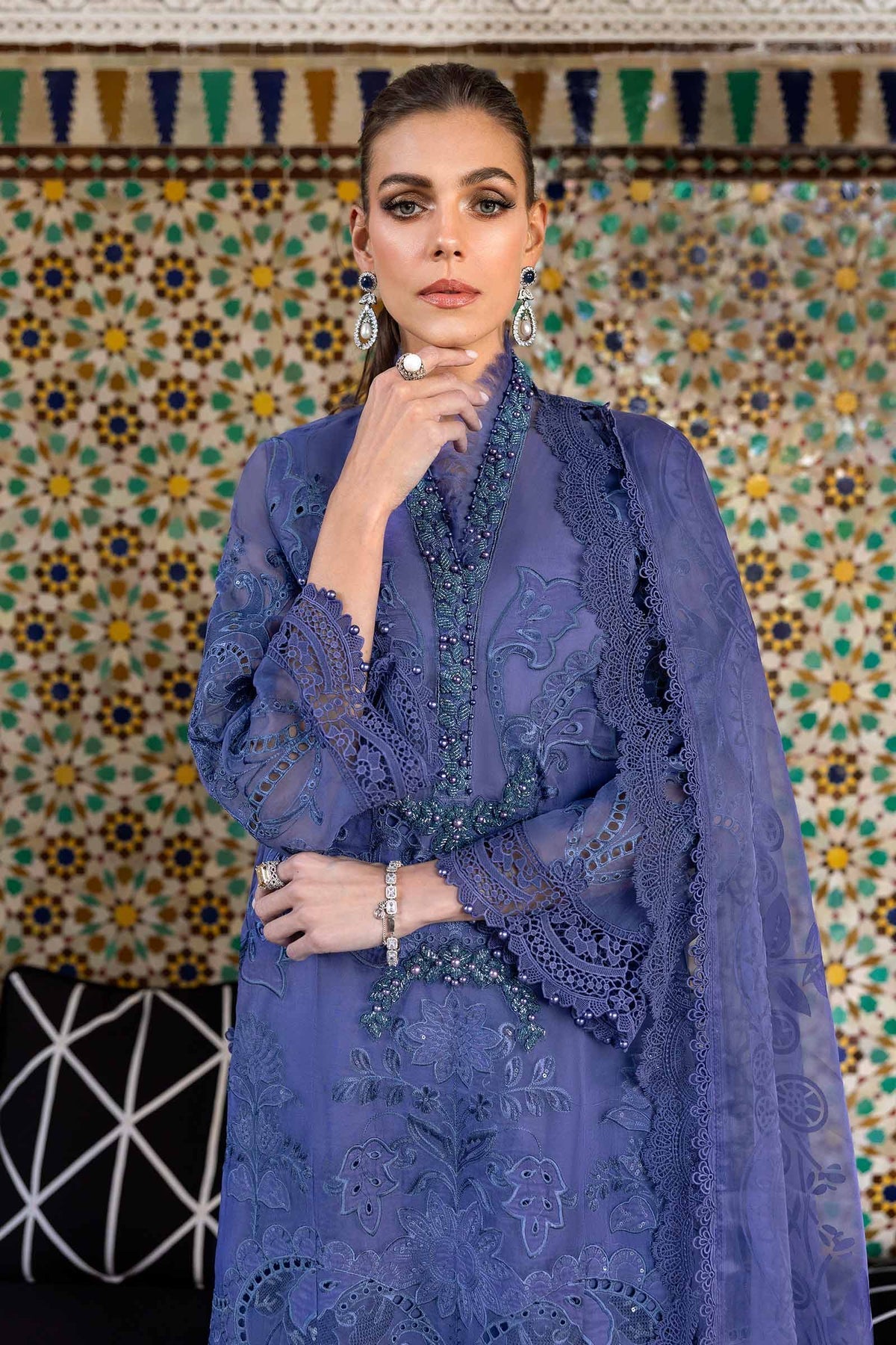 Maria B | Luxury Lawn 25 | D-2506-B - Official Maria B stockist in UK - Sakeena London