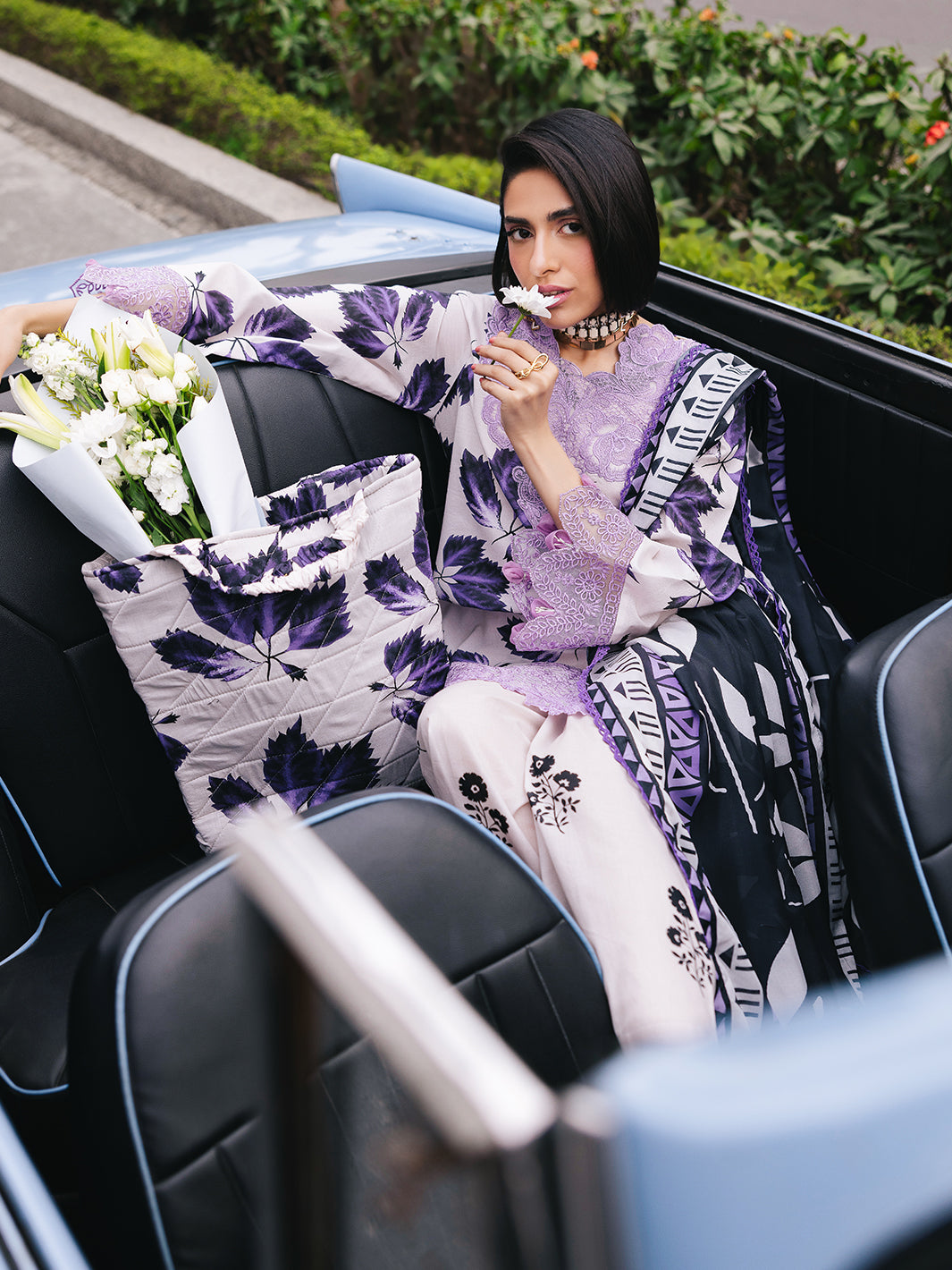 Mahnur | Broadway Luxury Lawn 25 | Lilac - Official Mahnur stockist in UK - Sakeena London