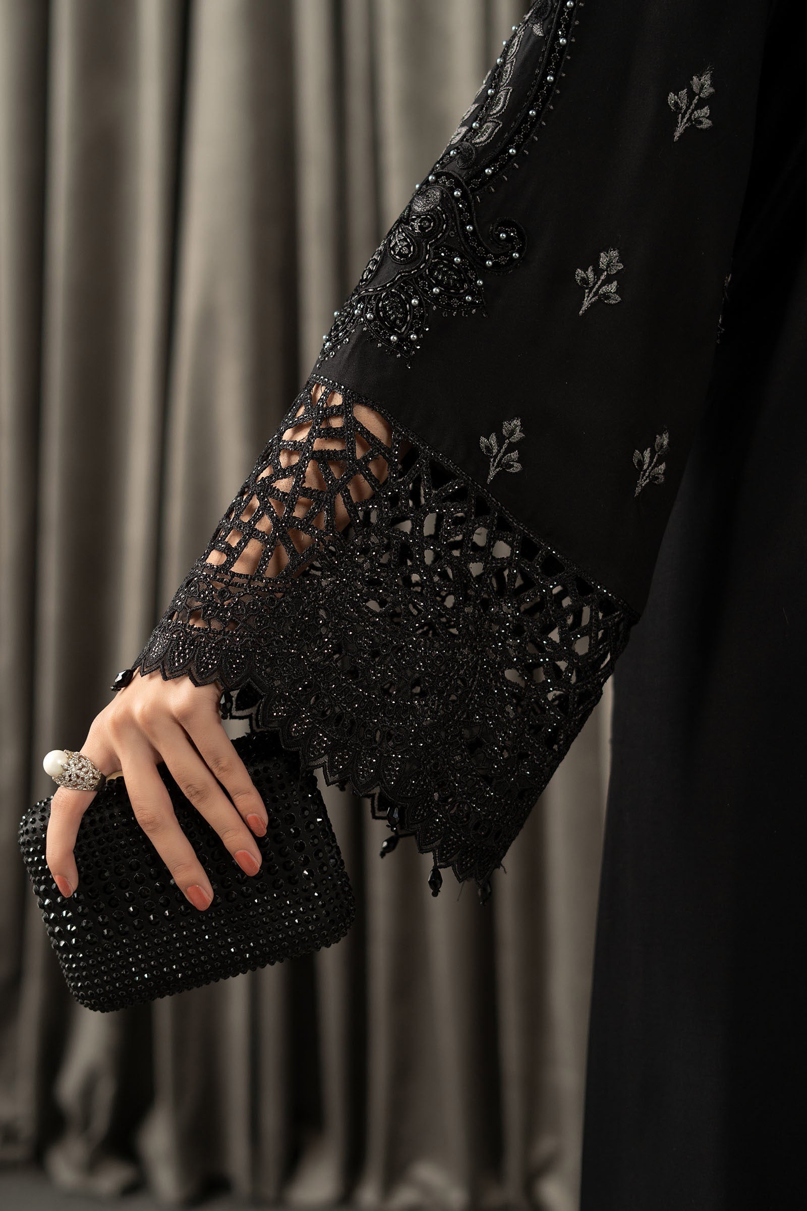 Maria B | Winter Luxe Pret 25 | WLS-1307-Black - Official Maria B stockist in UK - Sakeena London