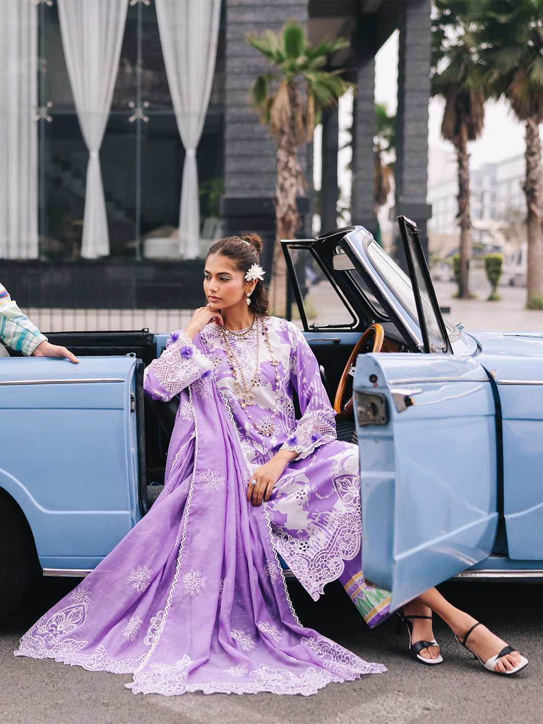 Mahnur | Broadway Luxury Lawn 25 | Viola - Official Mahnur stockist in UK - Sakeena London