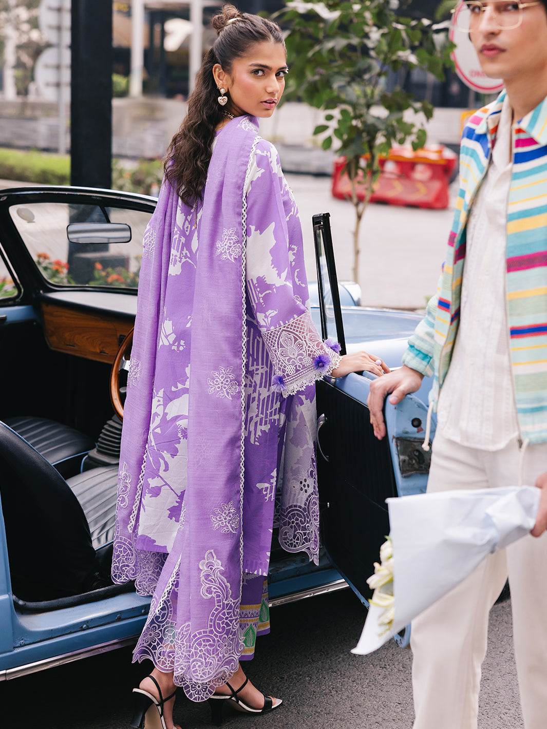 Mahnur | Broadway Luxury Lawn 25 | Viola - Official Mahnur stockist in UK - Sakeena London