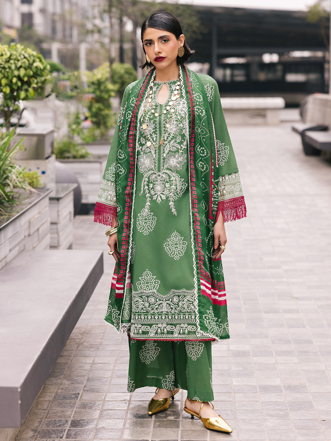 Mahnur | Broadway Luxury Lawn 25 | Sagebloom - Official Mahnur stockist in UK - Sakeena London