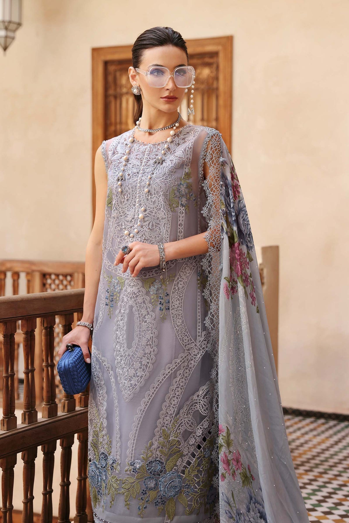 Maria B | Luxury Lawn 25 | D-2509-B - Official Maria B stockist in UK - Sakeena London