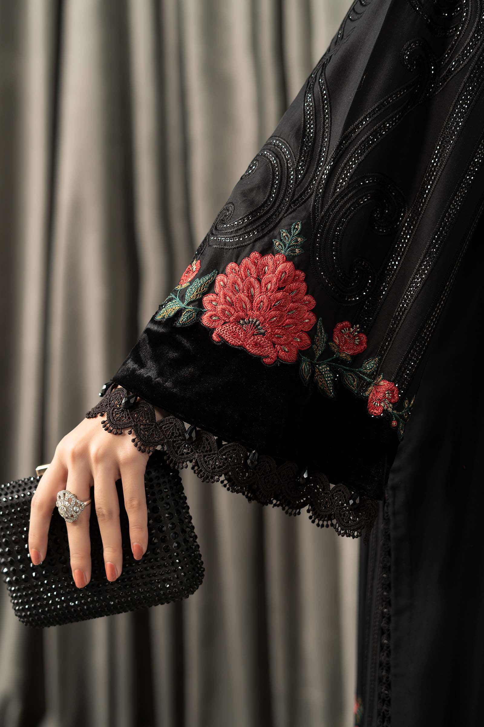Maria B | Winter Luxe Pret 25 | WLS-1309-Black - Official Maria B stockist in UK - Sakeena London