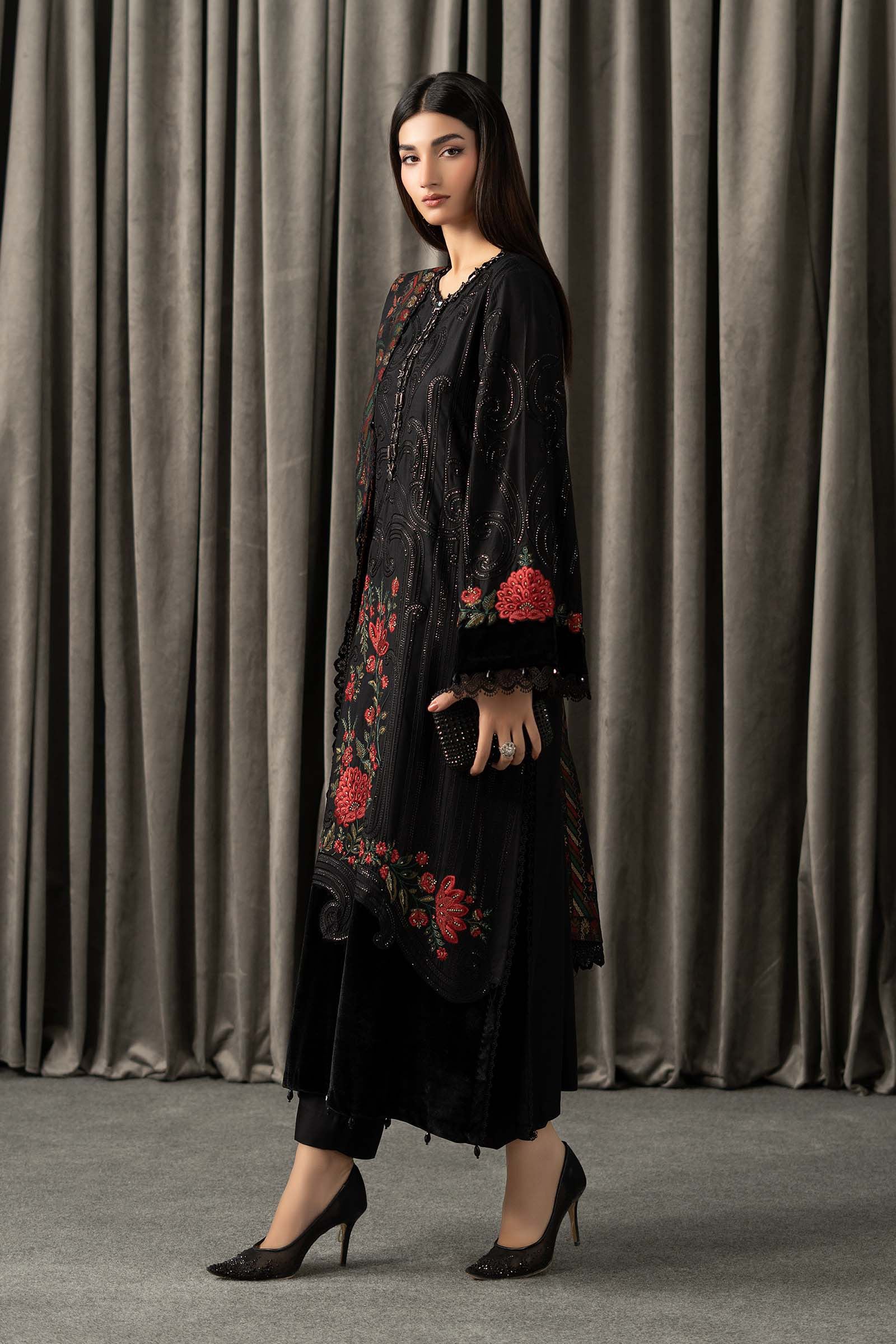 Maria B | Winter Luxe Pret 25 | WLS-1309-Black - Official Maria B stockist in UK - Sakeena London