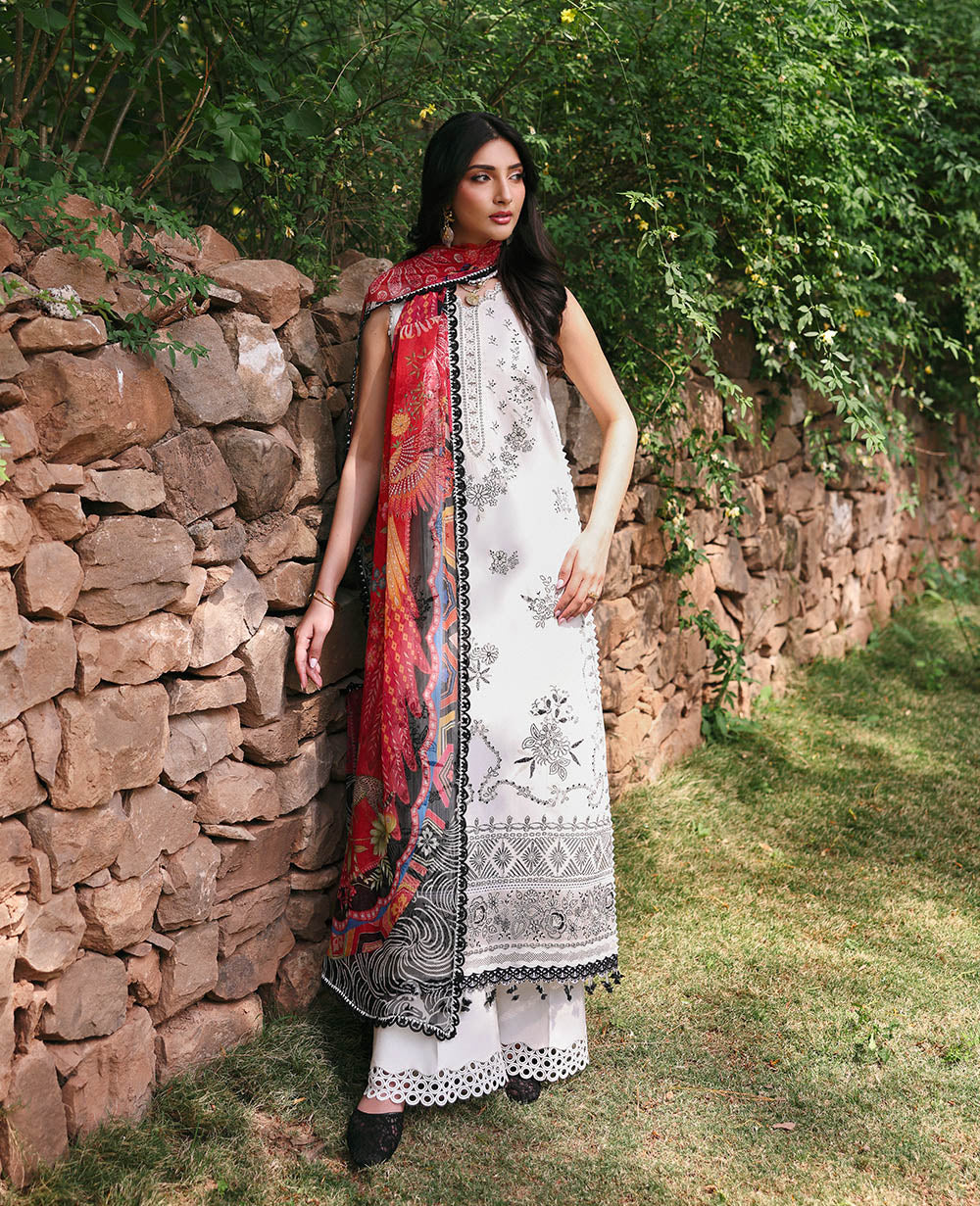 Republic Womenswear | Talia Luxury Lawn 25 | D1-B - Lunara - Official Republic Womenswear stockist in UK - Sakeena London