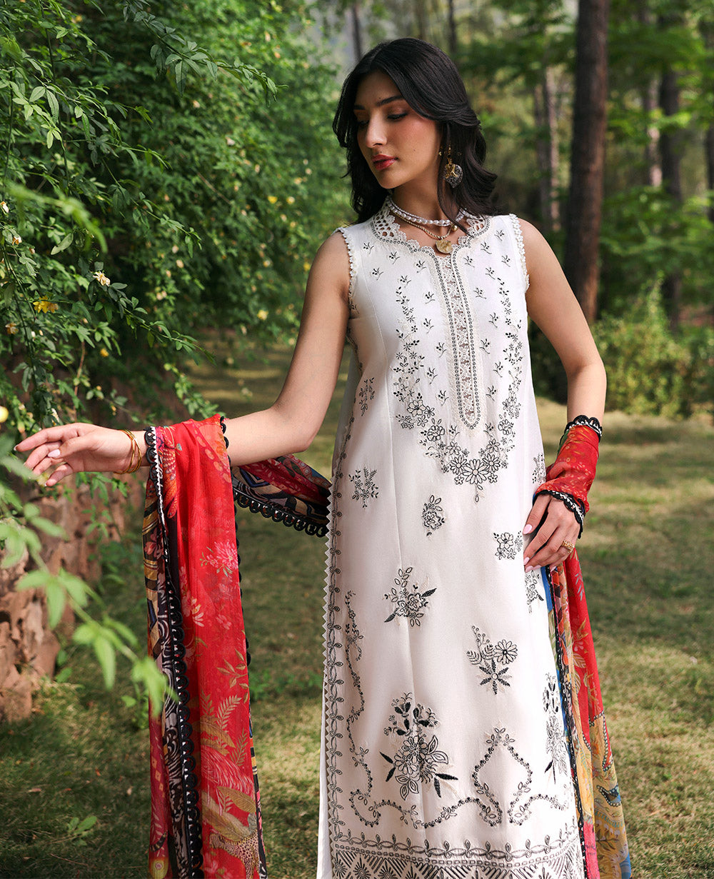 Republic Womenswear | Talia Luxury Lawn 25 | D1-B - Lunara - Official Republic Womenswear stockist in UK - Sakeena London