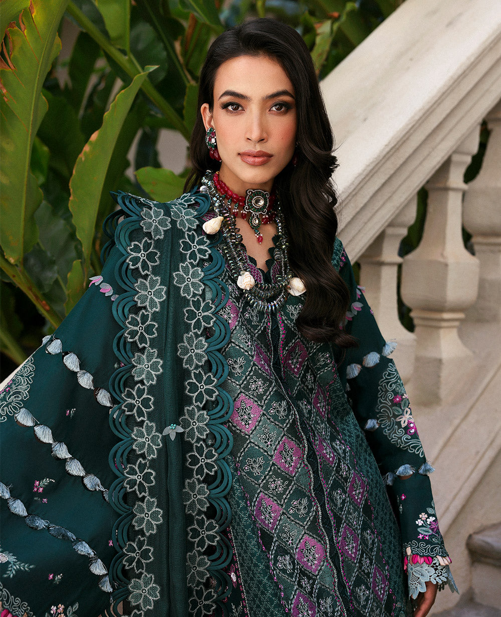 Republic Womenswear | Kalani Eid Luxury Lawn 25 | D1-B - Zehra - Official Republic Womenswear stockist in UK - Sakeena London