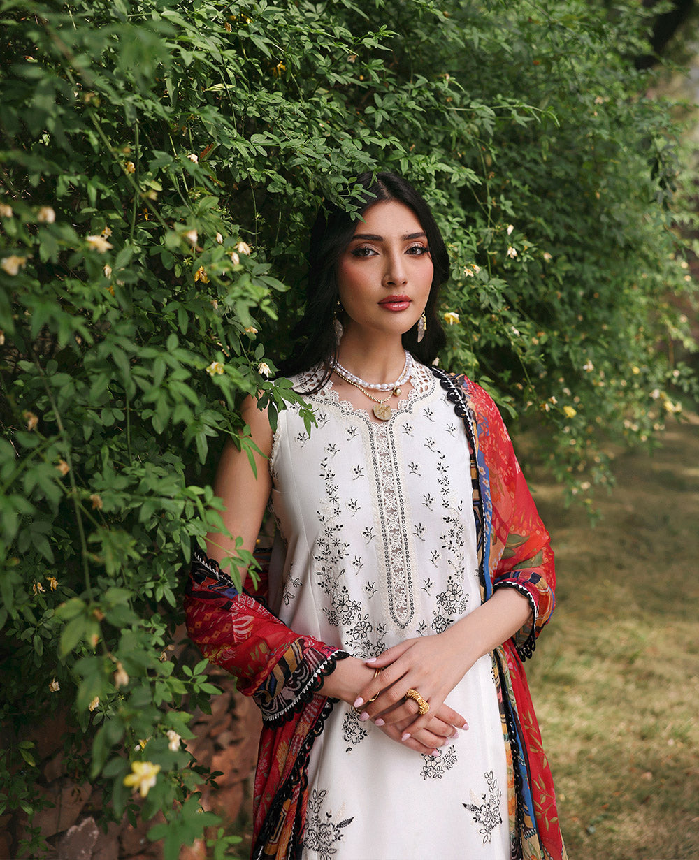Republic Womenswear | Talia Luxury Lawn 25 | D1-B - Lunara - Official Republic Womenswear stockist in UK - Sakeena London