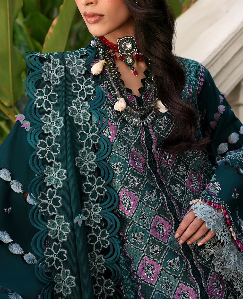 Republic Womenswear | Kalani Eid Luxury Lawn 25 | D1-B - Zehra - Official Republic Womenswear stockist in UK - Sakeena London