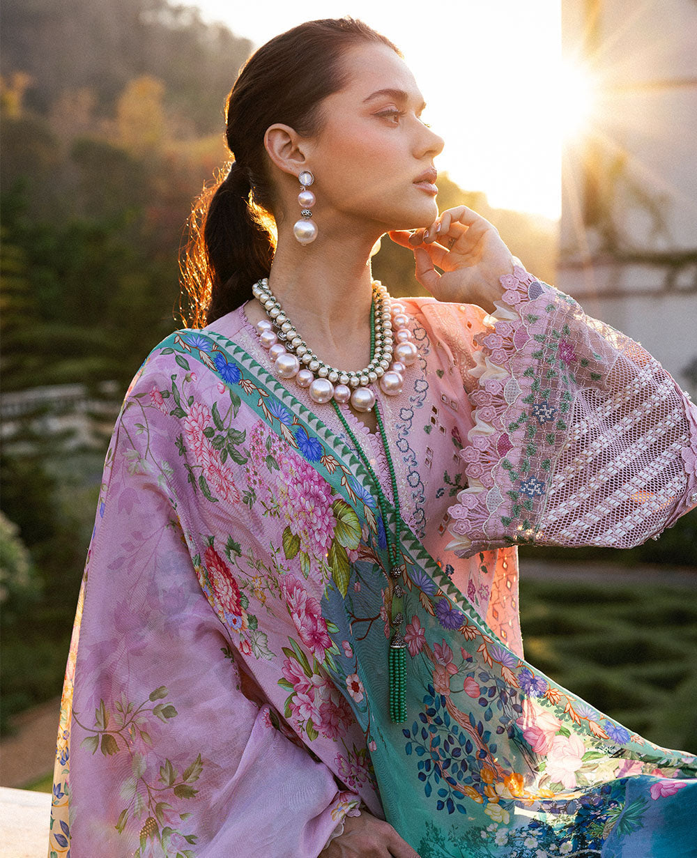 Republic Womenswear | Kalani Eid Luxury Lawn 25 | D5-A - Meher - Official Republic Womenswear stockist in UK - Sakeena London
