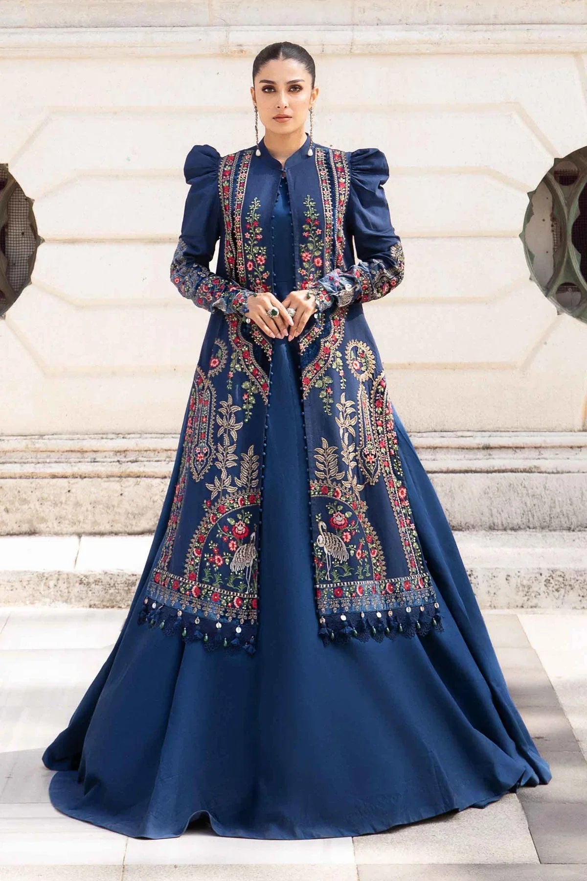Maria B | Linen 23 | Navy Blue DL-1109 - Official Maria B stockist in UK - Sakeena London