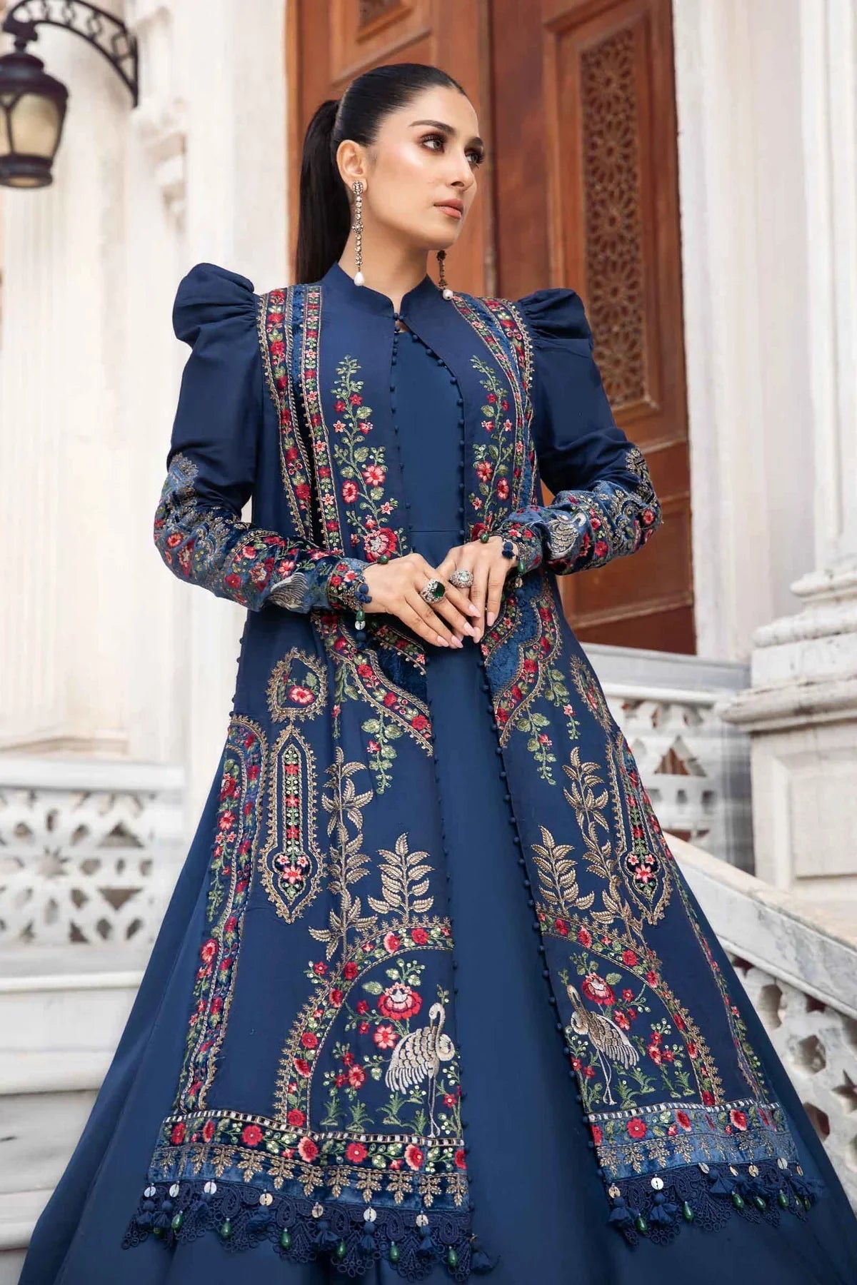 Maria B | Linen 23 | Navy Blue DL-1109 - Official Maria B stockist in UK - Sakeena London