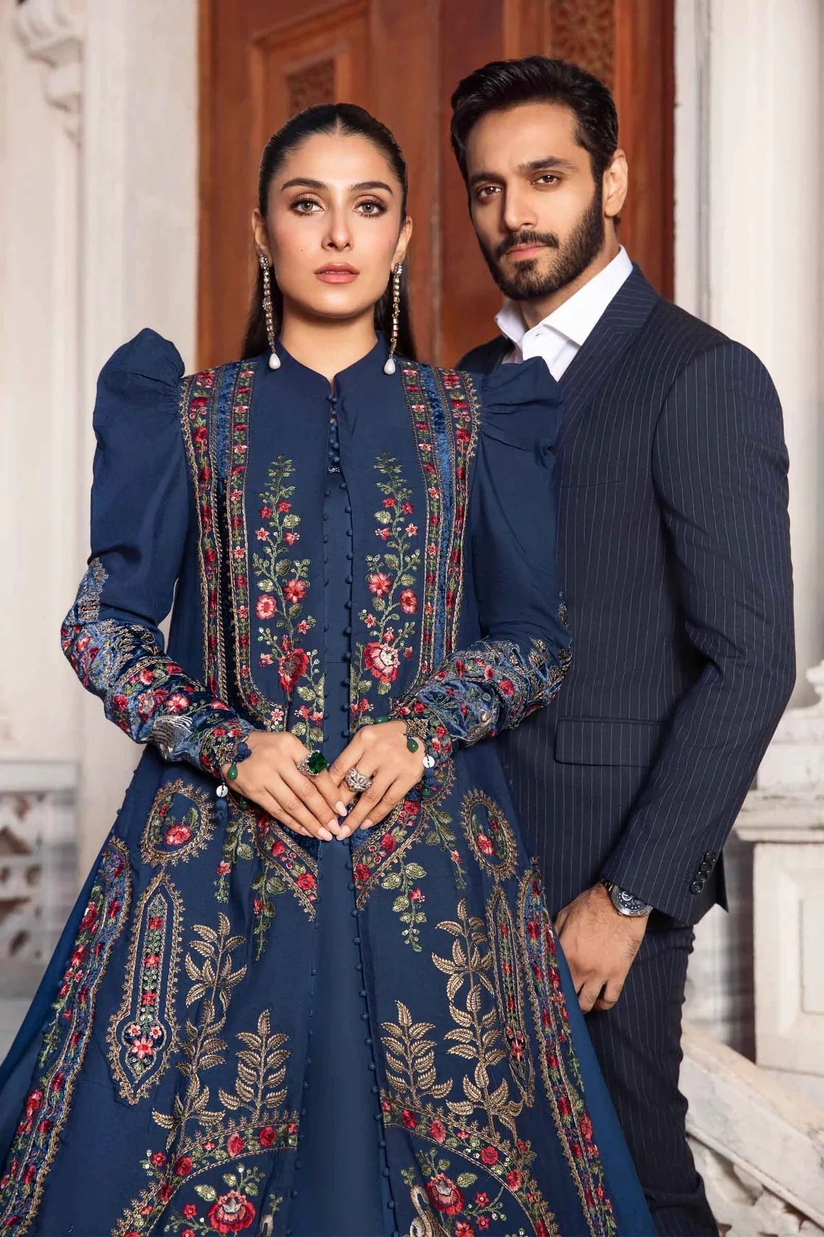 Maria B | Linen 23 | Navy Blue DL-1109 - Official Maria B stockist in UK - Sakeena London