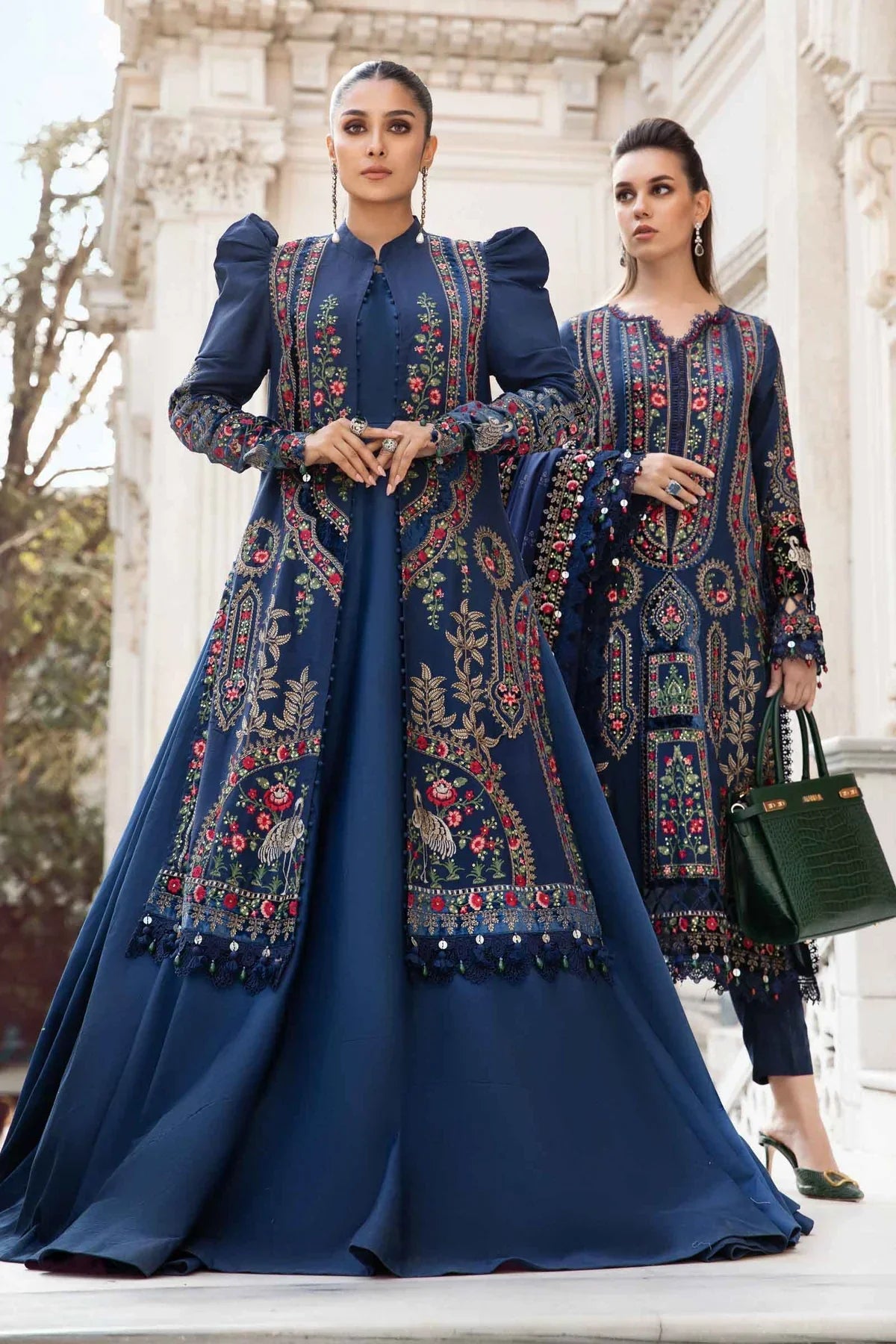 Maria B | Linen 23 | Navy Blue DL-1109 - Official Maria B stockist in UK - Sakeena London