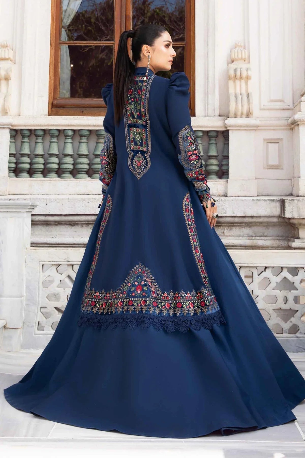 Maria B | Linen 23 | Navy Blue DL-1109 - Official Maria B stockist in UK - Sakeena London