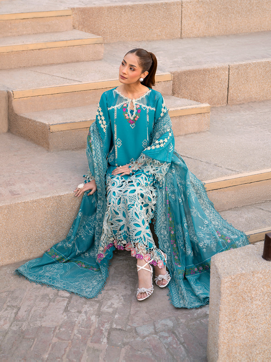 Parishay | Dil e Raqsam Festive Eid Lawn | DR-03 - Official Parishay stockist in UK - Sakeena London